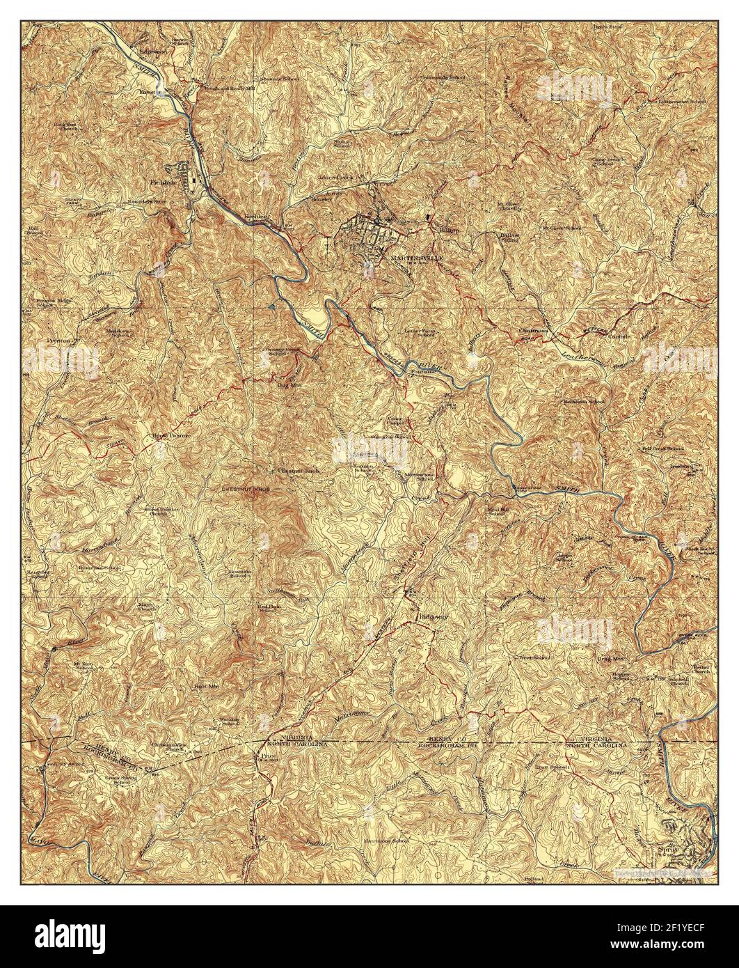 Map of martinsville virginia Cut Out Stock Images & Pictures Alamy