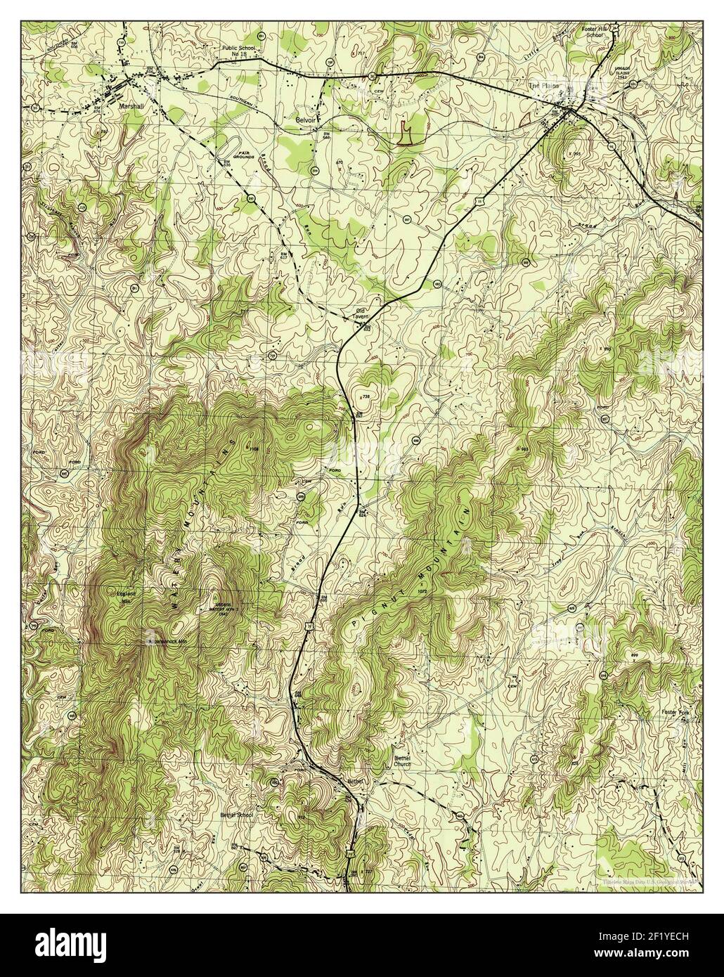 Marshall, Virginia, map 1944, 131680, United States of America by