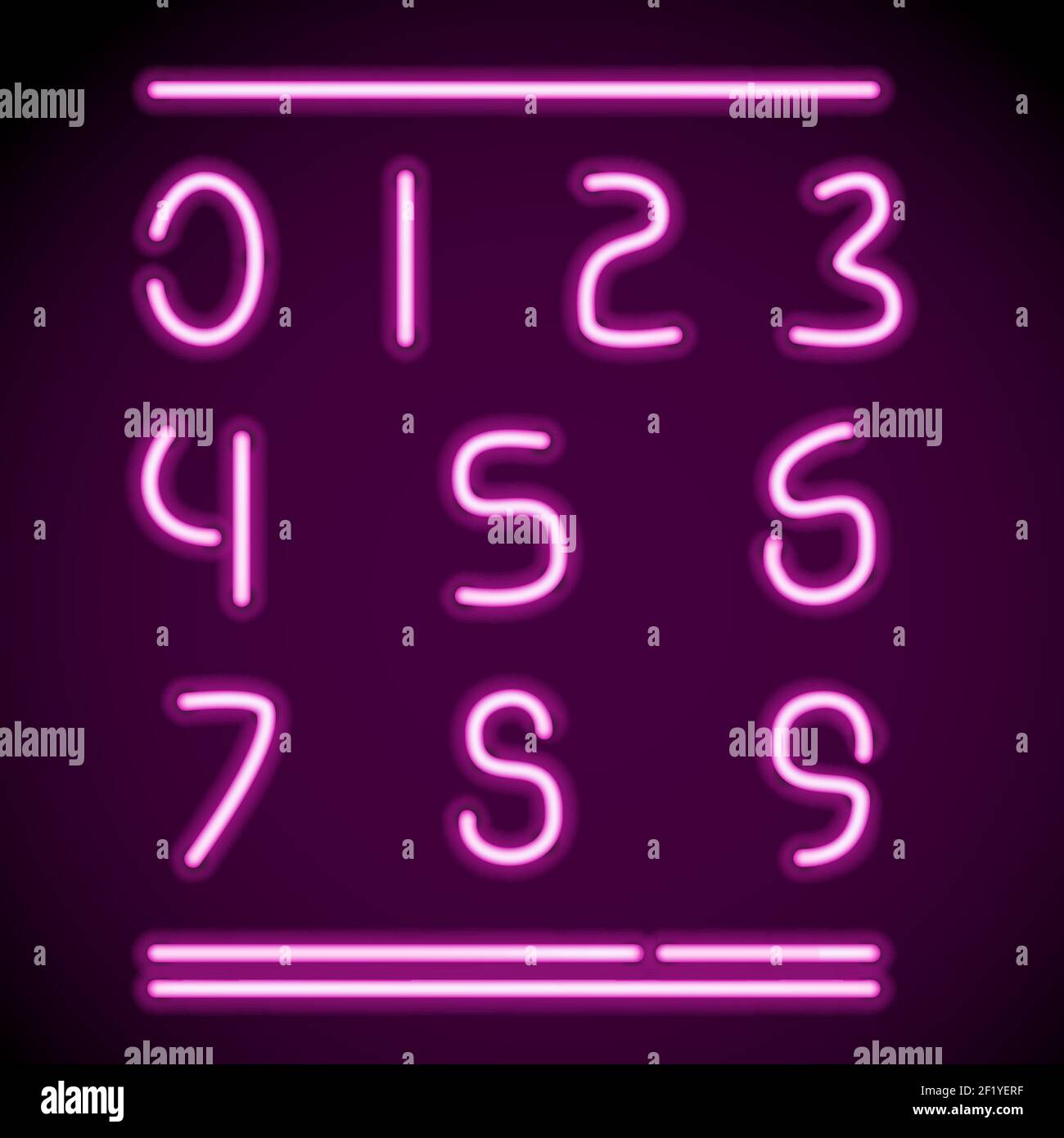 Vector mesh realistic letters of neon tubes. EPS10 opacity Stock Vector