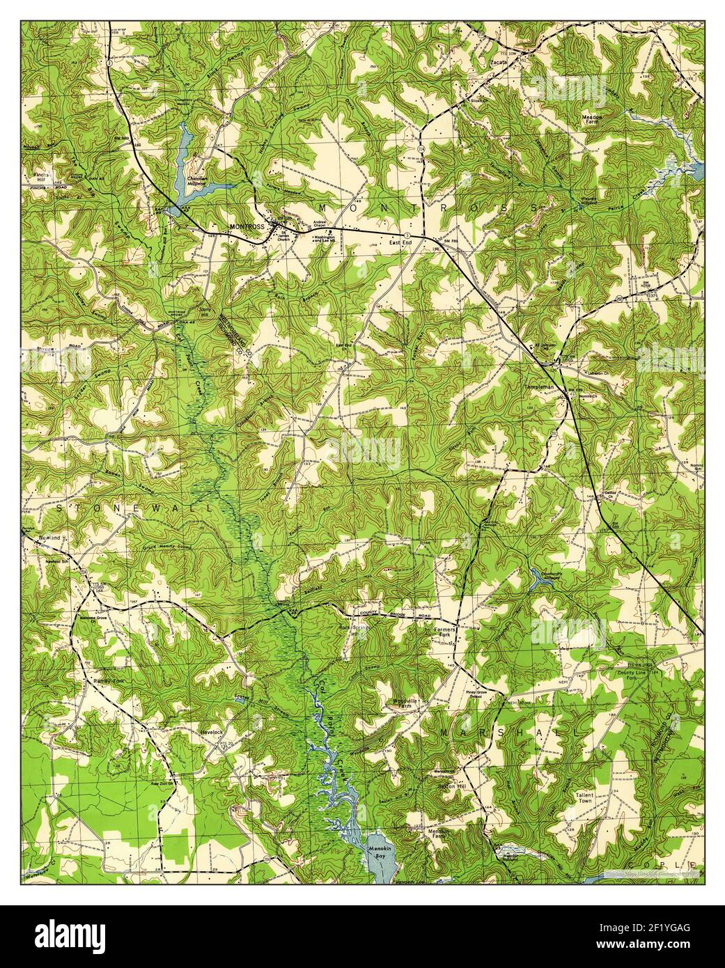 Montross, Virginia, map 1944, 131680, United States of America by