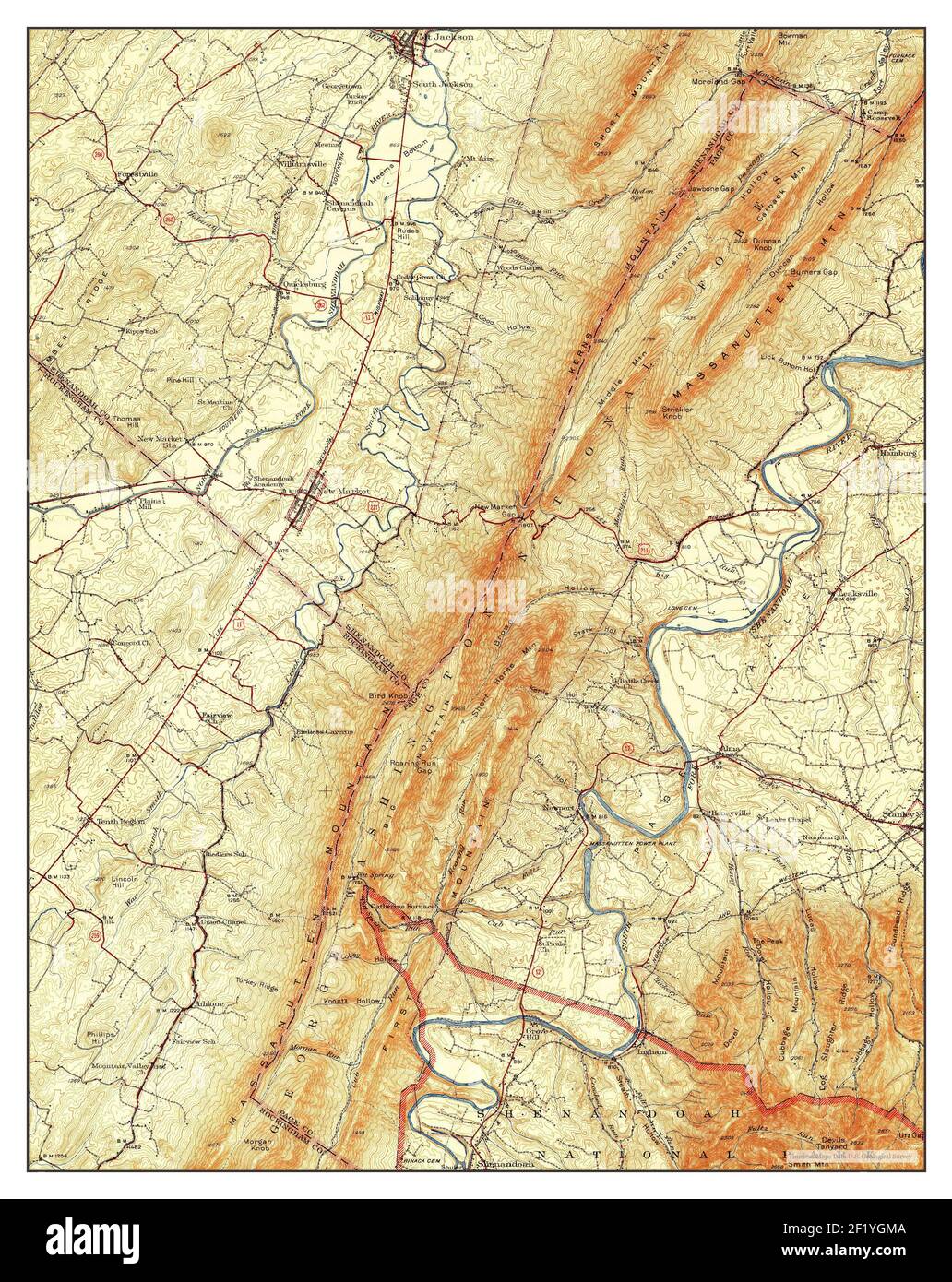 Mt Jackson, Virginia, map 1946, 162500, United States of America by