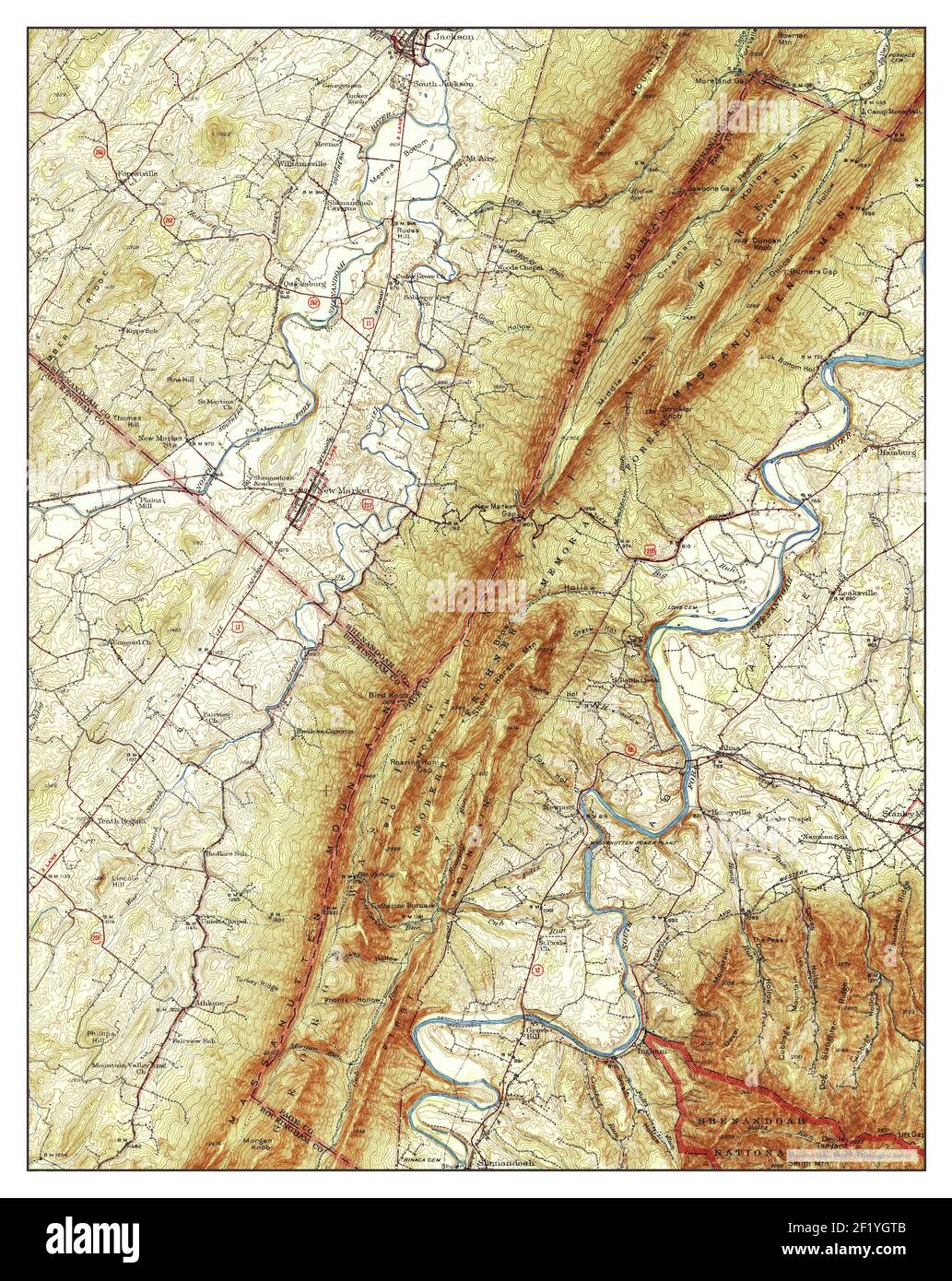 Mt Jackson, Virginia, map 1947, 162500, United States of America by