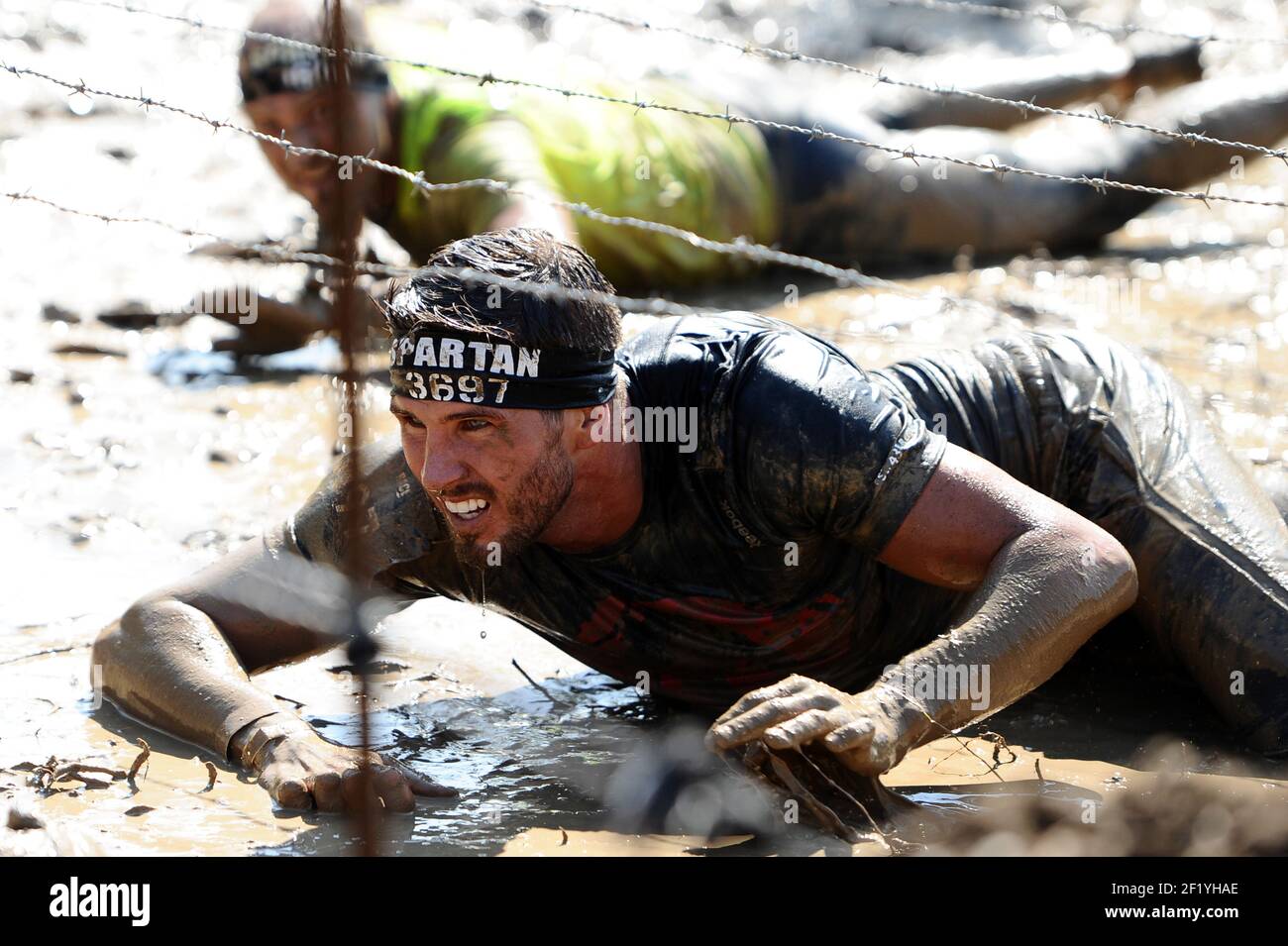 The French boxer Alexis Vastine during the Reebok Spartan Race in Paris, on  September 13, 2014.