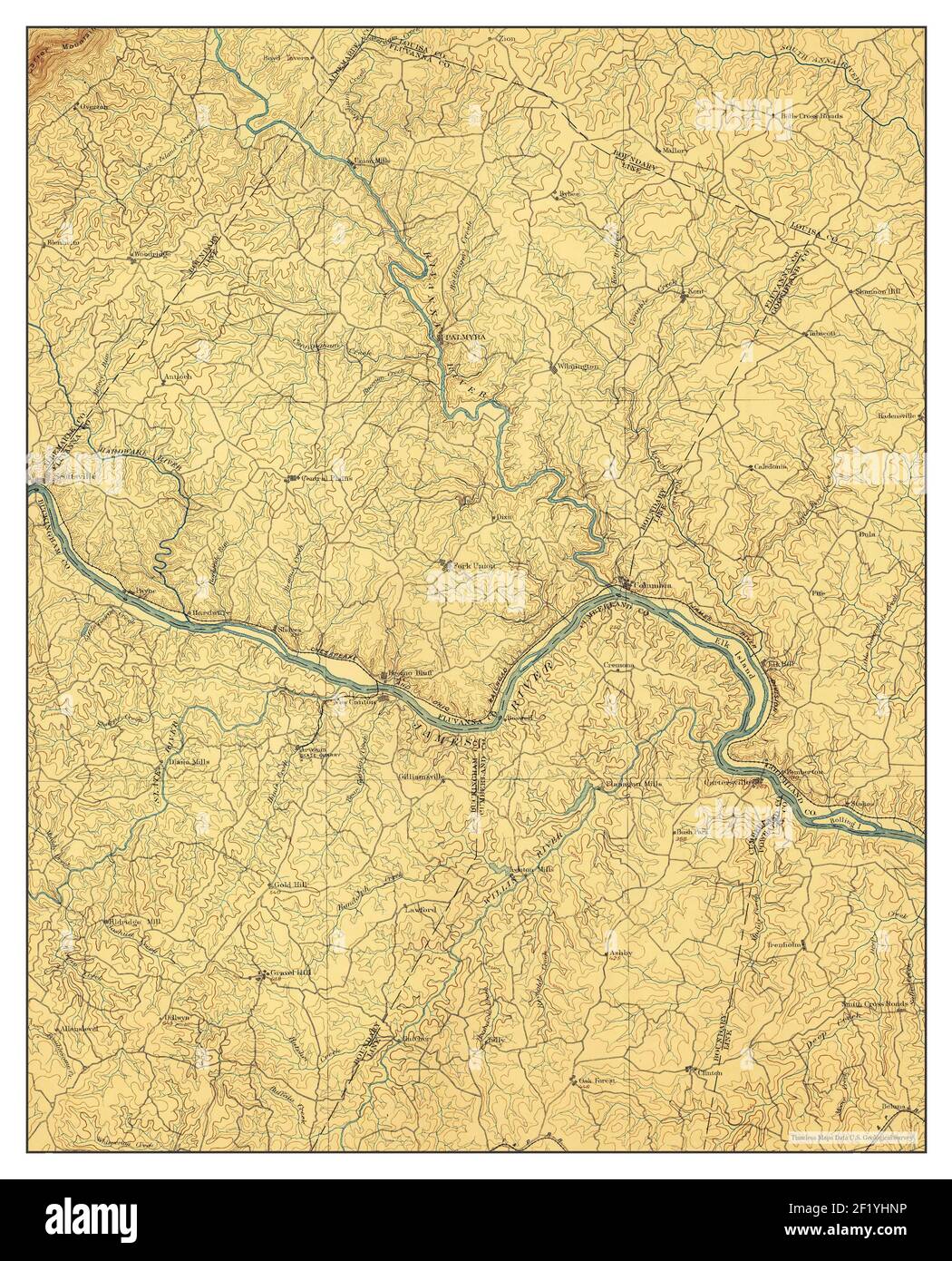 Palmyra, Virginia, map 1897, 1:125000, United States of America by 