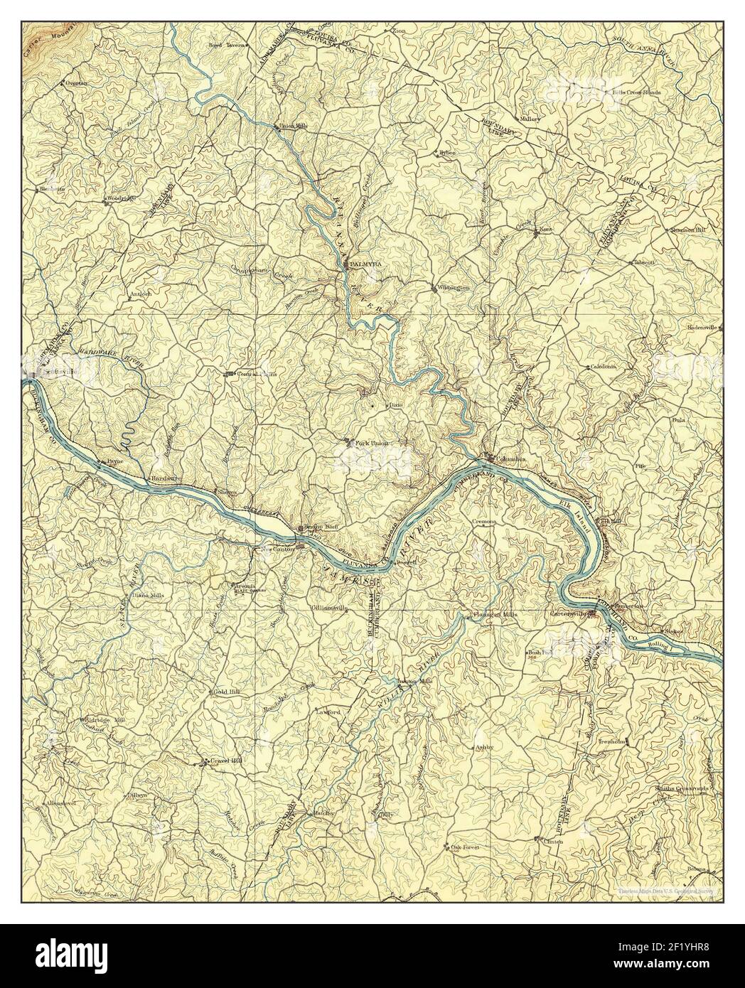 Palmyra virginia map hires stock photography and images Alamy