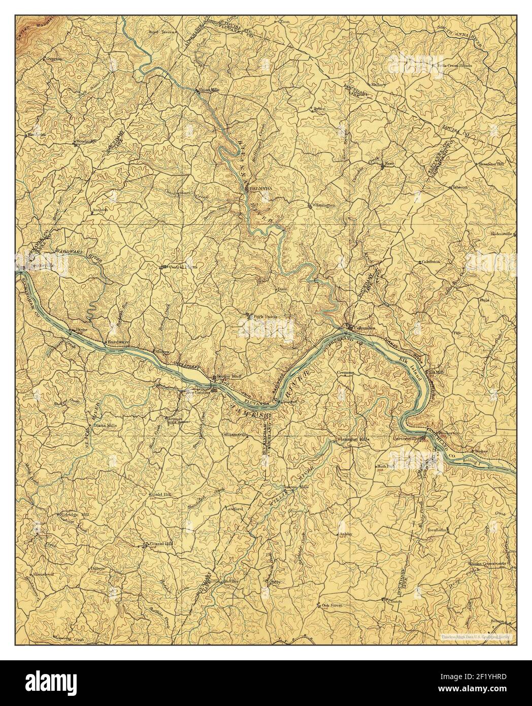 Palmyra, Virginia, map 1897, 1125000, United States of America by