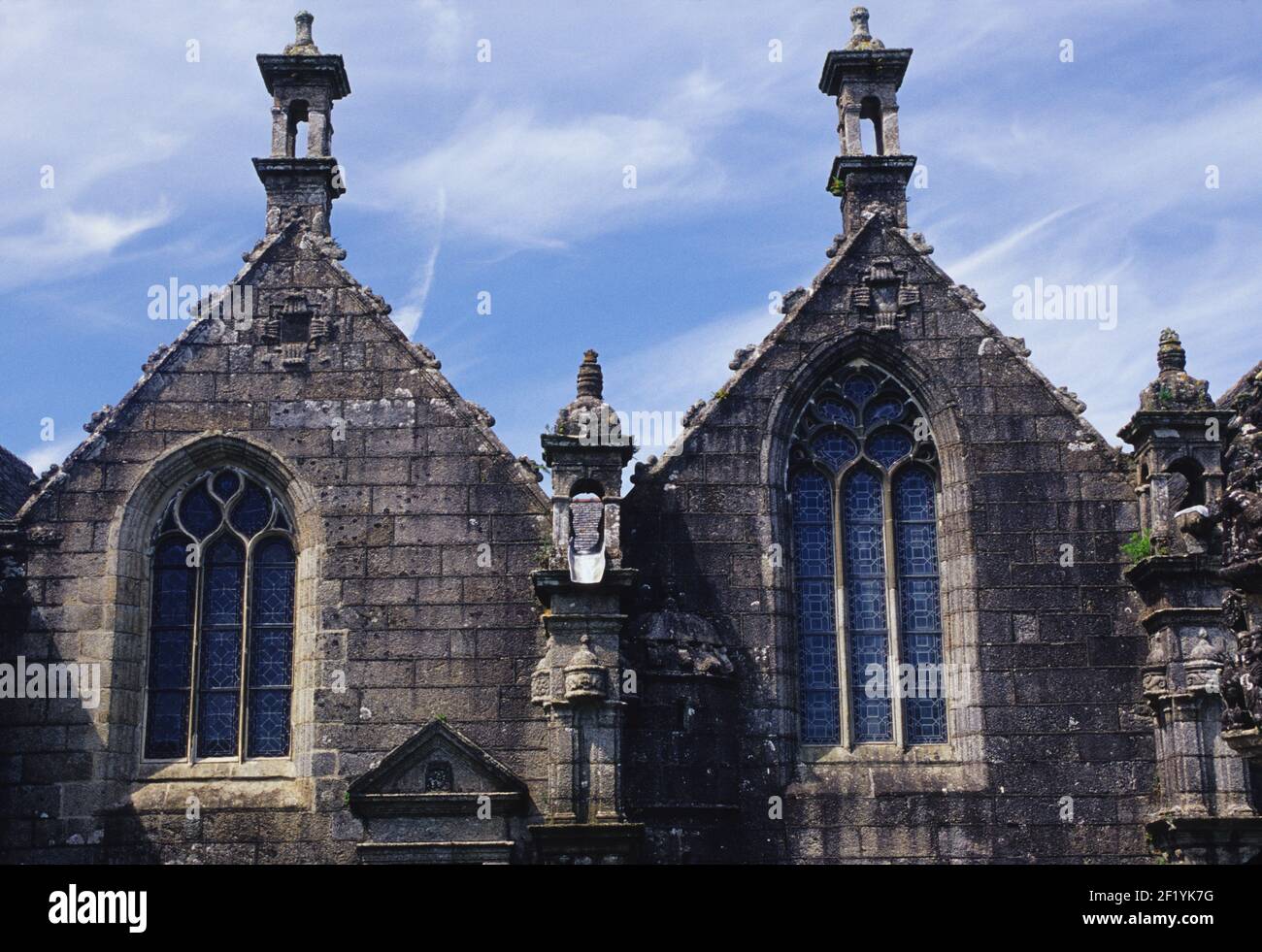 France, Brittany  - Guimiliau,  Church Of St. Miliau, parish close Stock Photo