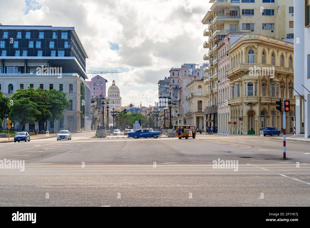 Havana Cuba. November 25, 2020 Horizontal photo of Paseo del Prado and