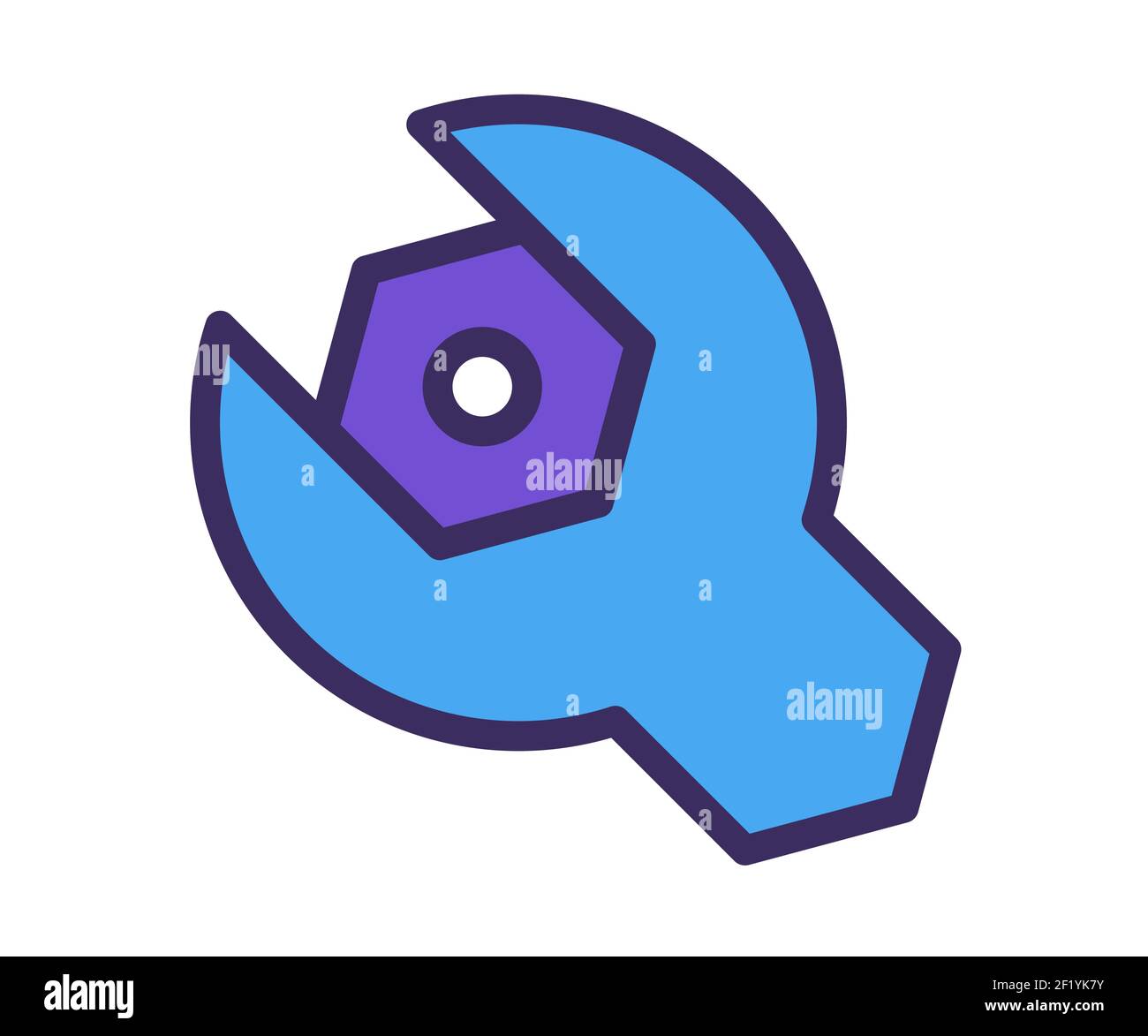 gear setting configuration single isolated icon with filled line style ...