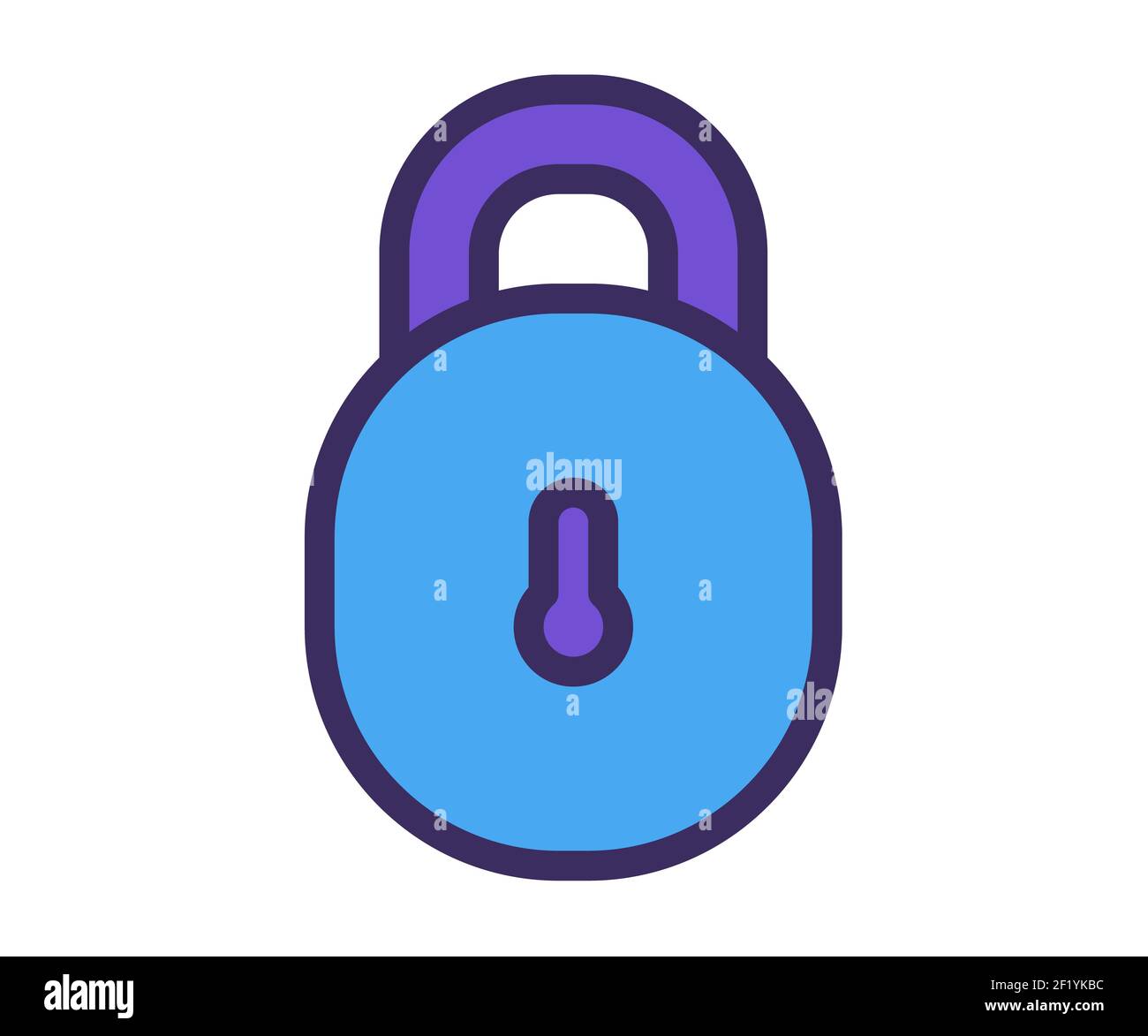 lock security padlock single isolated icon with filled line style ...