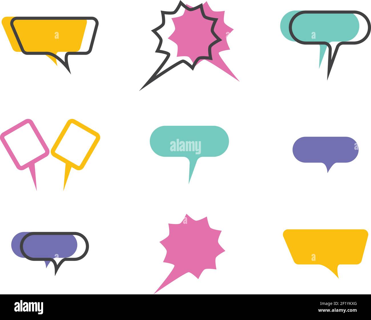 Speech bubble logo template vector icon illustration design Stock ...