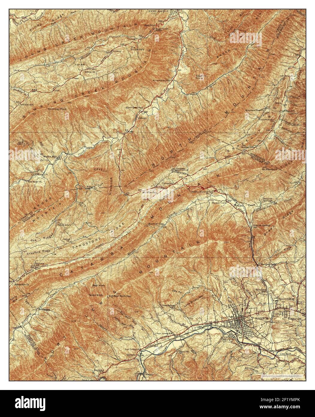 Salem, Virginia, map 1932, 162500, United States of America by Timeless Maps, data U.S