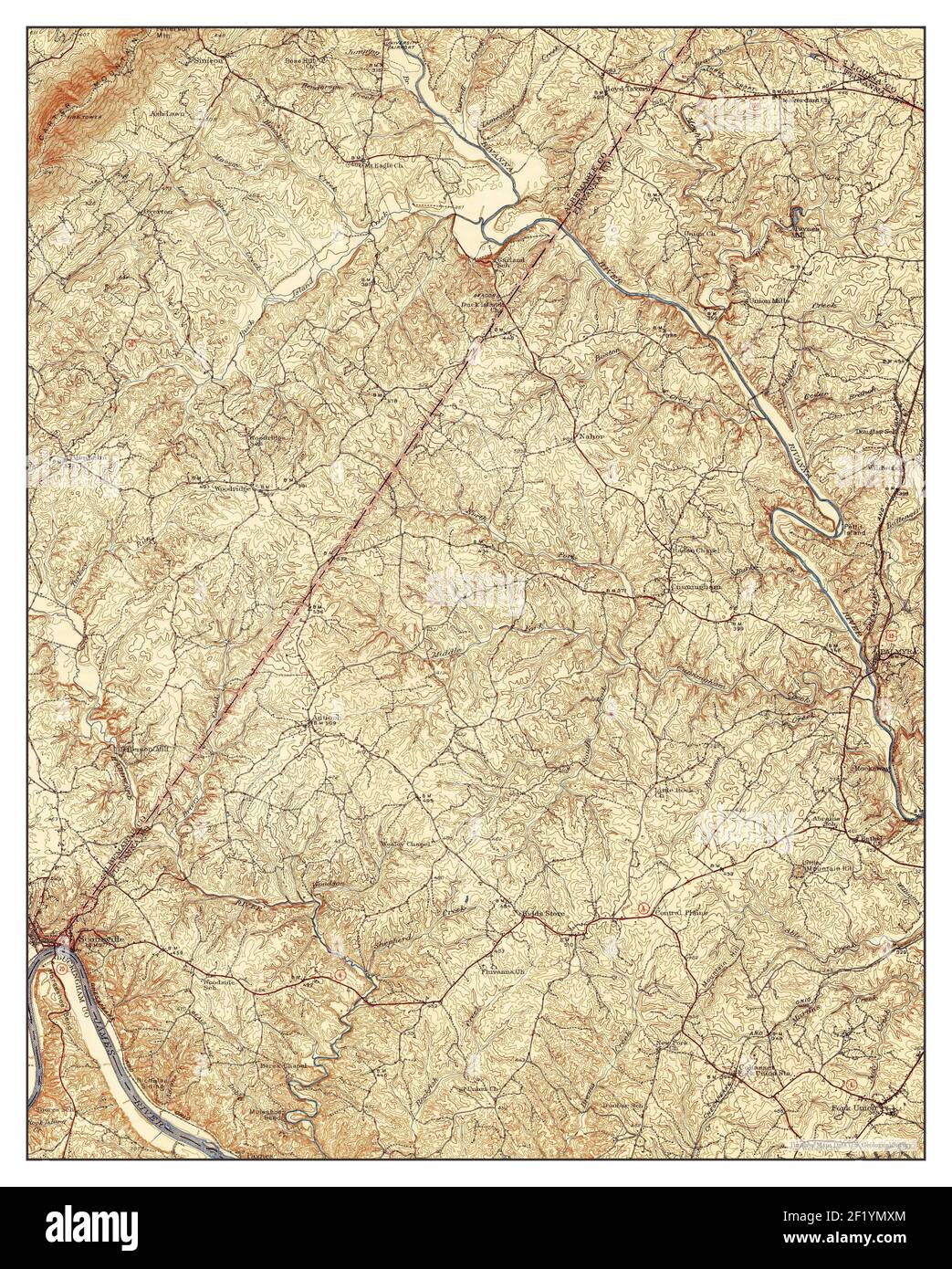 Scottsville, Virginia, map 1946, 162500, United States of America by