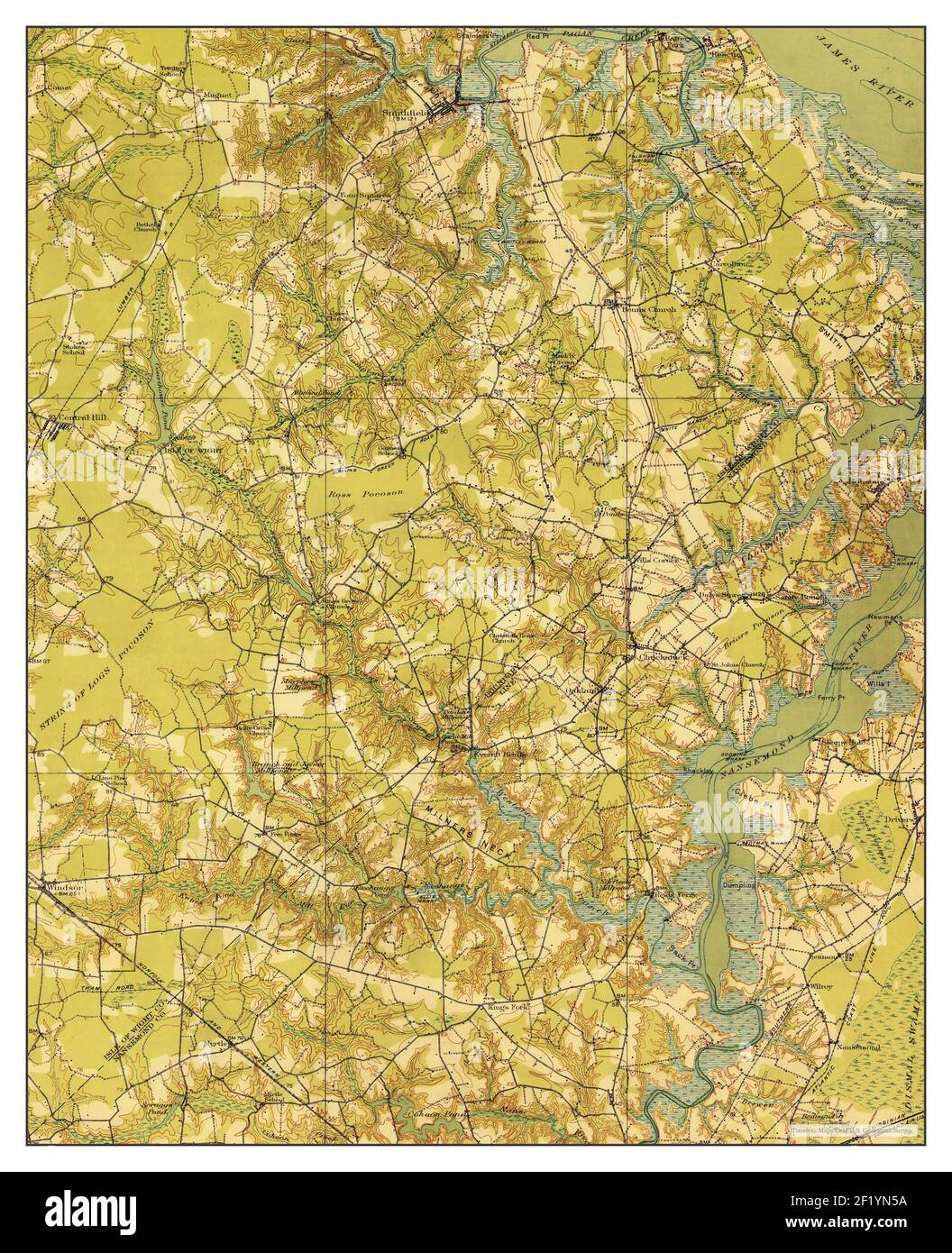 Map of smithfield virginia Cut Out Stock Images & Pictures Alamy