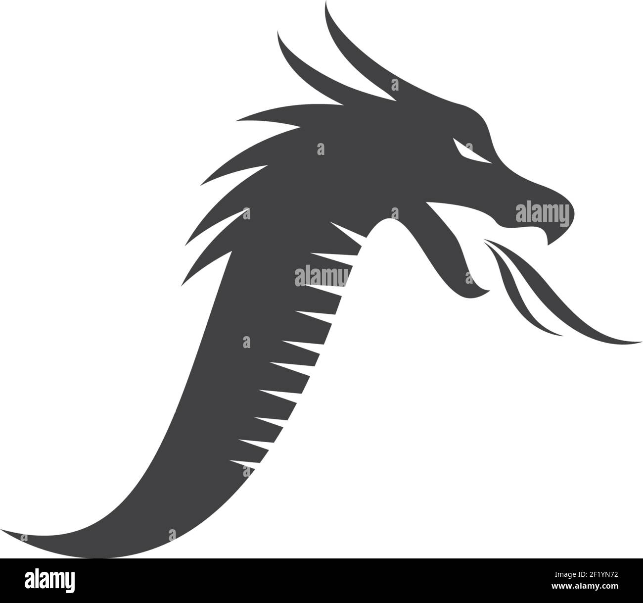 Dragon head logo template vector icon illustration Stock Vector