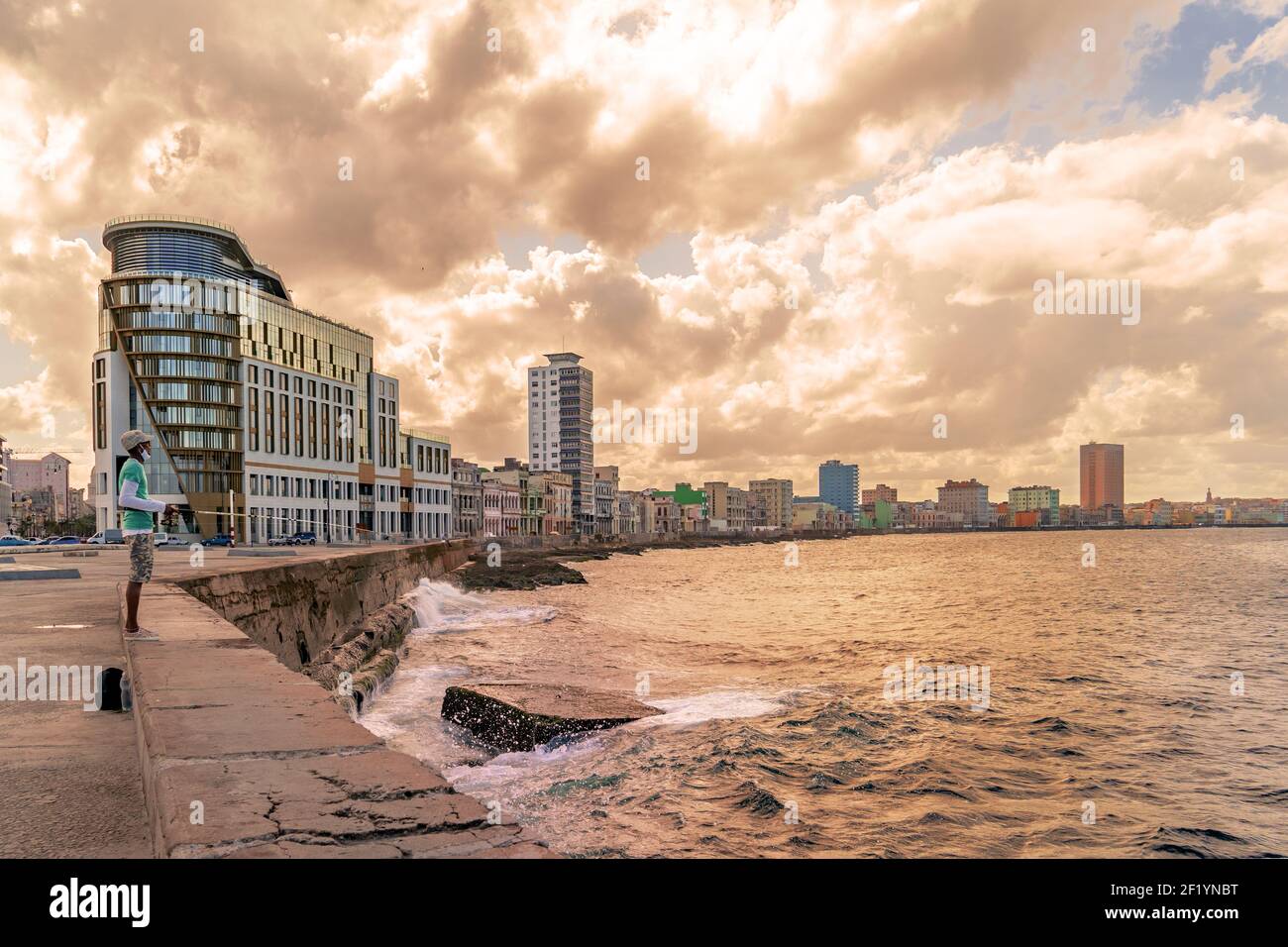 Havana Cuba. November 25, 2020: Panoramic of Malecon of Havana, coastline with its buildings, the avenue of the malecon and the sea. One of the mo Stock Photo - Alamy