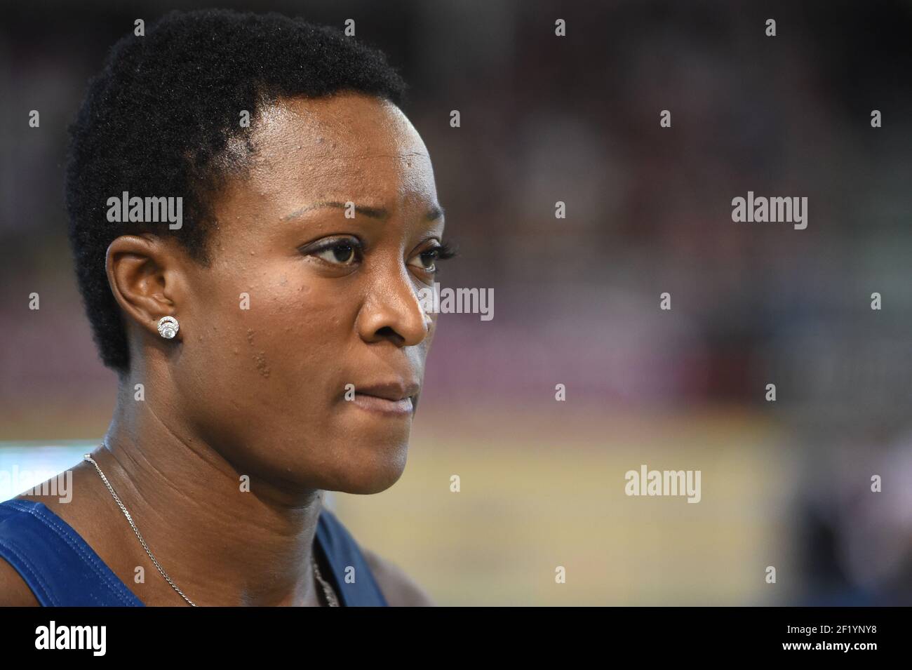 Antoinette Nana Djimou (FRA) competes on Long Jump during the French Championships Indoor Aubiere 2015, at Jean-Pellez Stadium in Clermont-Ferrand, France, on February 20-21, 2015. Photo Stephane Kempinaire / KMSP / DPPI Stock Photo