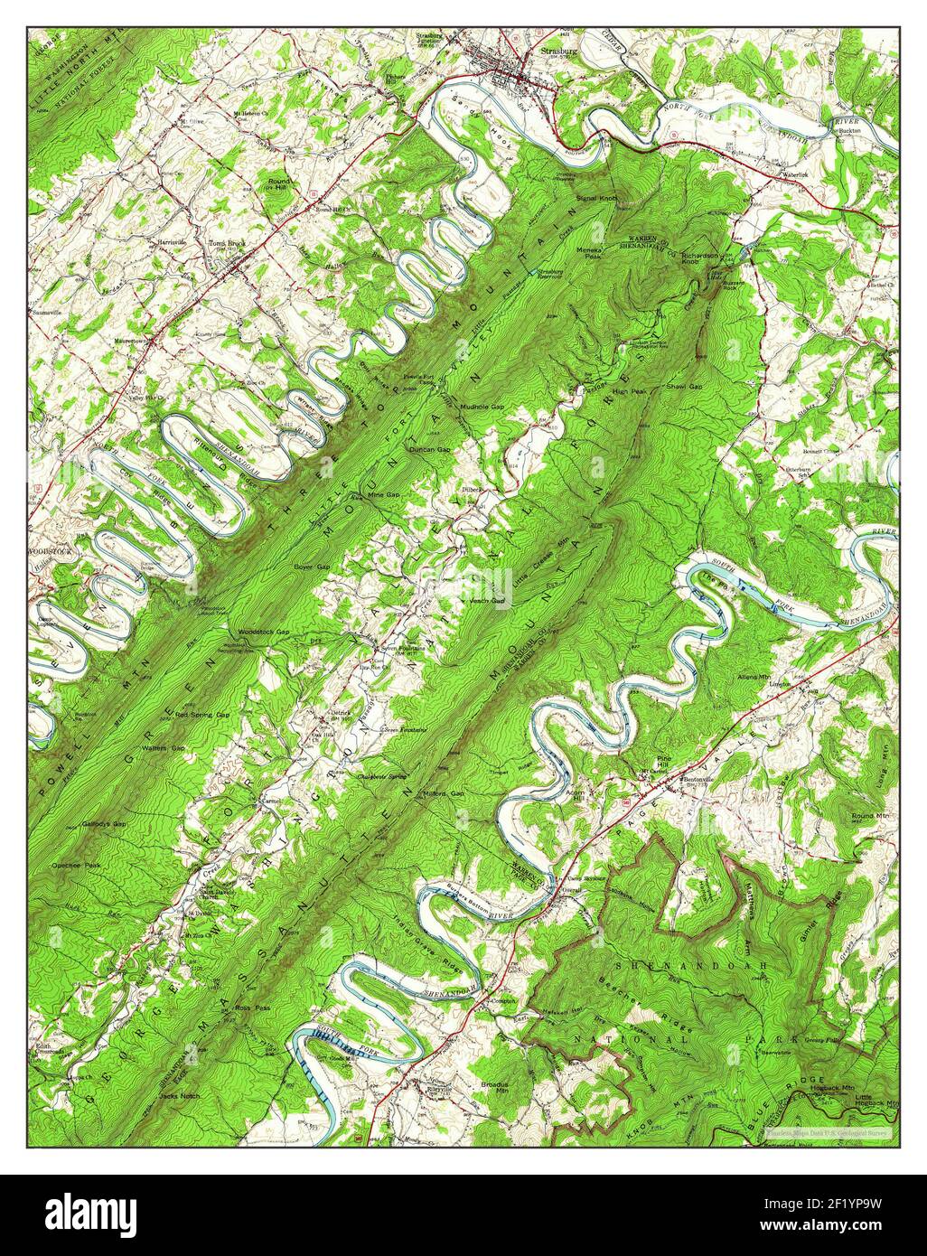 Strasburg, Virginia, map 1947, 162500, United States of America by
