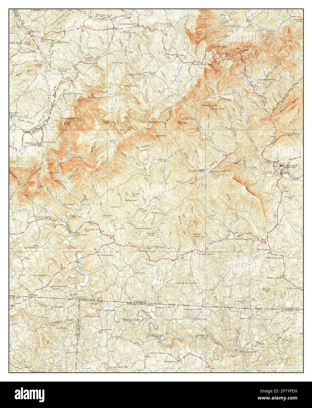 Stuart, Virginia, map 1928, 162500, United States of America by