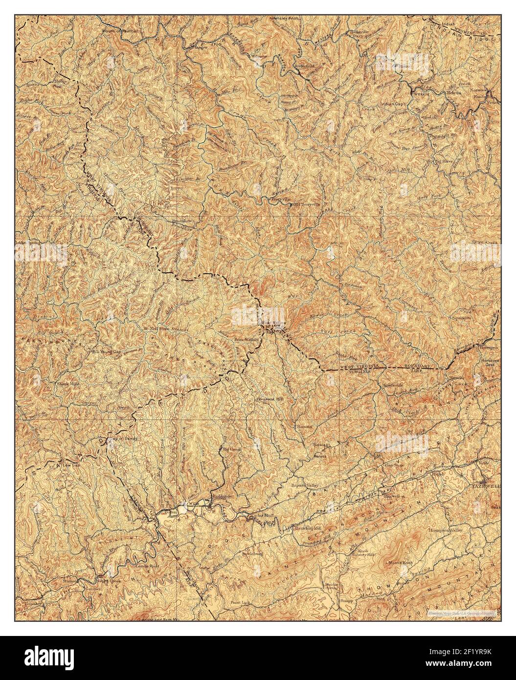 Tazewell, Virginia, map 1897, 1125000, United States of America by