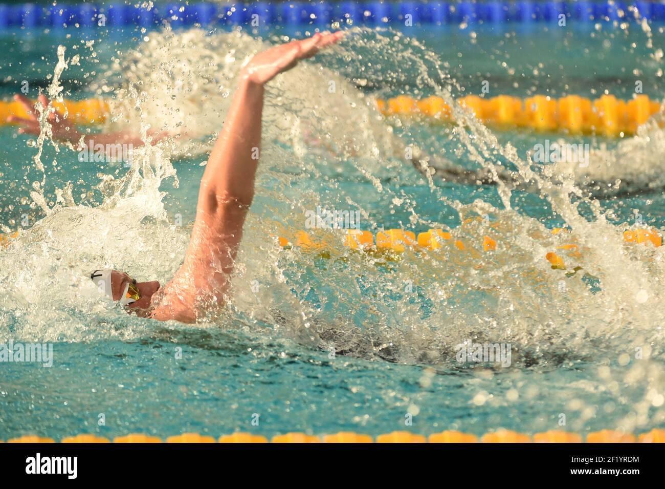 Natalie Coughlin (USA) competes on 100 M Backstroke during the Meeting Marseille 2015, FFN Golden Tour, in France, on March 13 to 15, 2015. Photo Stephane Kempinaire / KMSP / DPPI Stock Photo