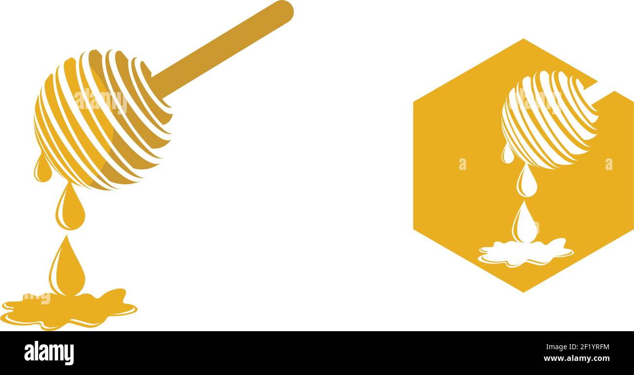 Honey logo template vector icon illustration design Stock Vector
