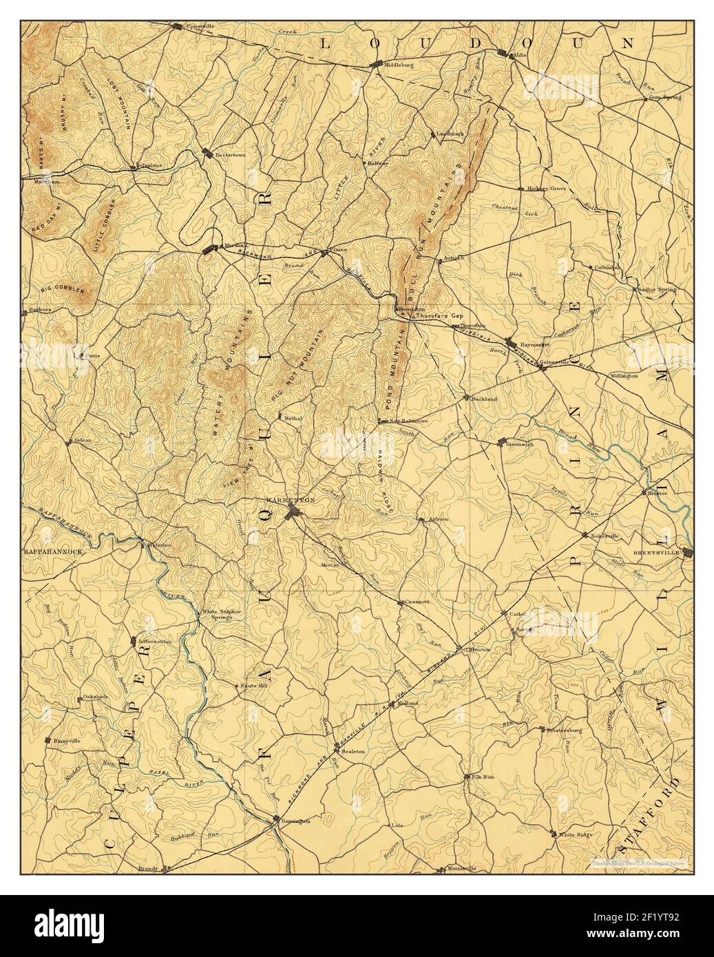 Warrenton virginia map hires stock photography and images Alamy