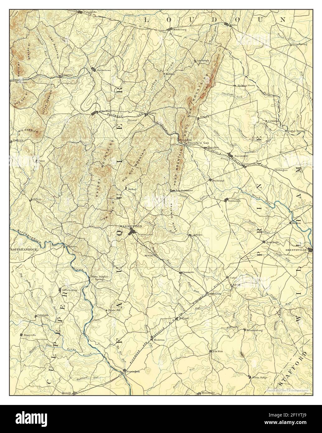 Warrenton virginia map hires stock photography and images Alamy