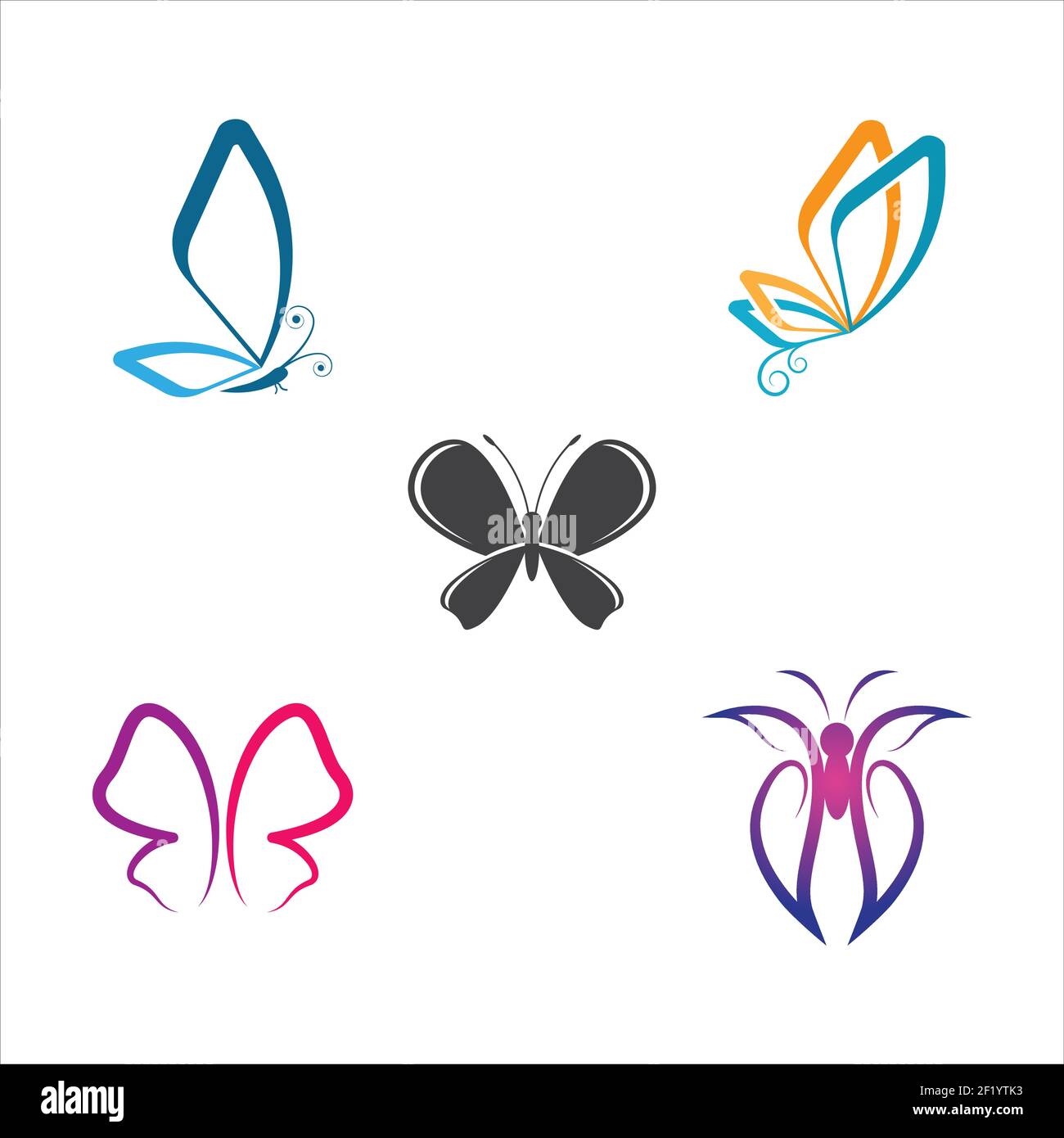 Beauty butterfly logo images illustration design Stock Vector Image ...