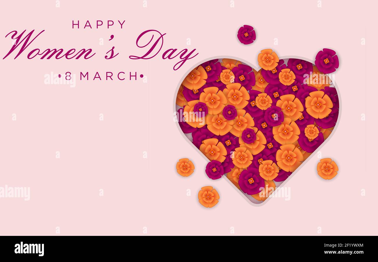 8 March Message Womens Day 8 March Stock Photo - Alamy