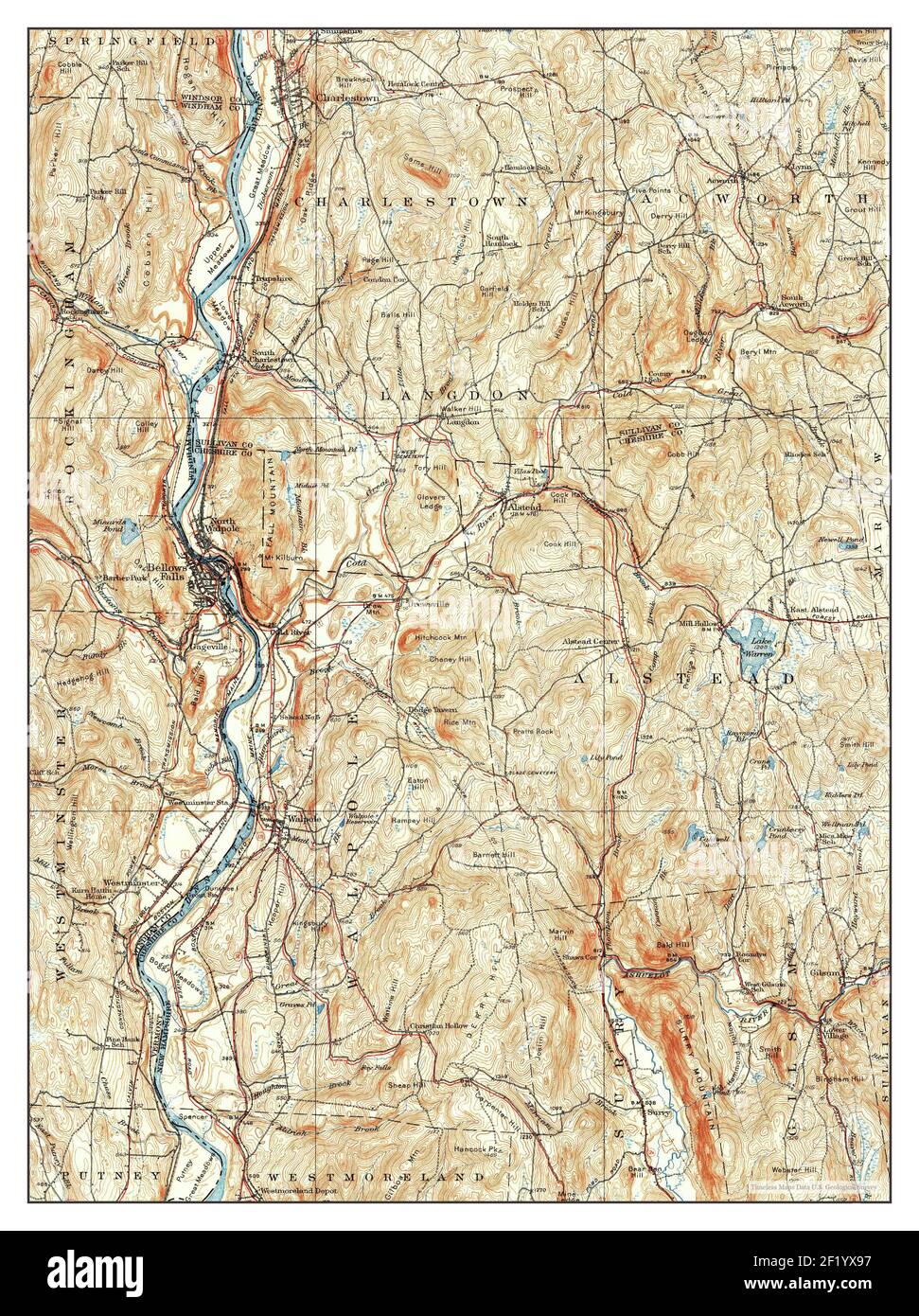 Map of bellows falls hires stock photography and images Alamy