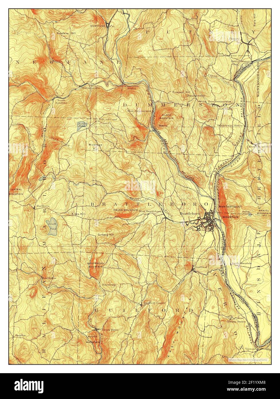 Map of brattleboro hi-res stock photography and images - Alamy