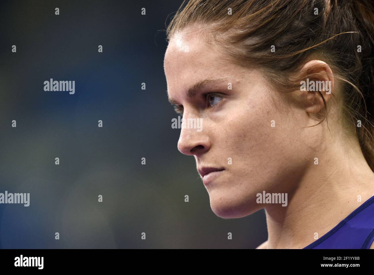 Mathilde Riviere of France in Wrestling Women's 55kg freestyle during the 1st European Olympic Games 2015 in Baku, Azerbaijan, Day 3, on June 15, 2015 - Photo Philippe Millereau / KMSP / DPPI Stock Photo