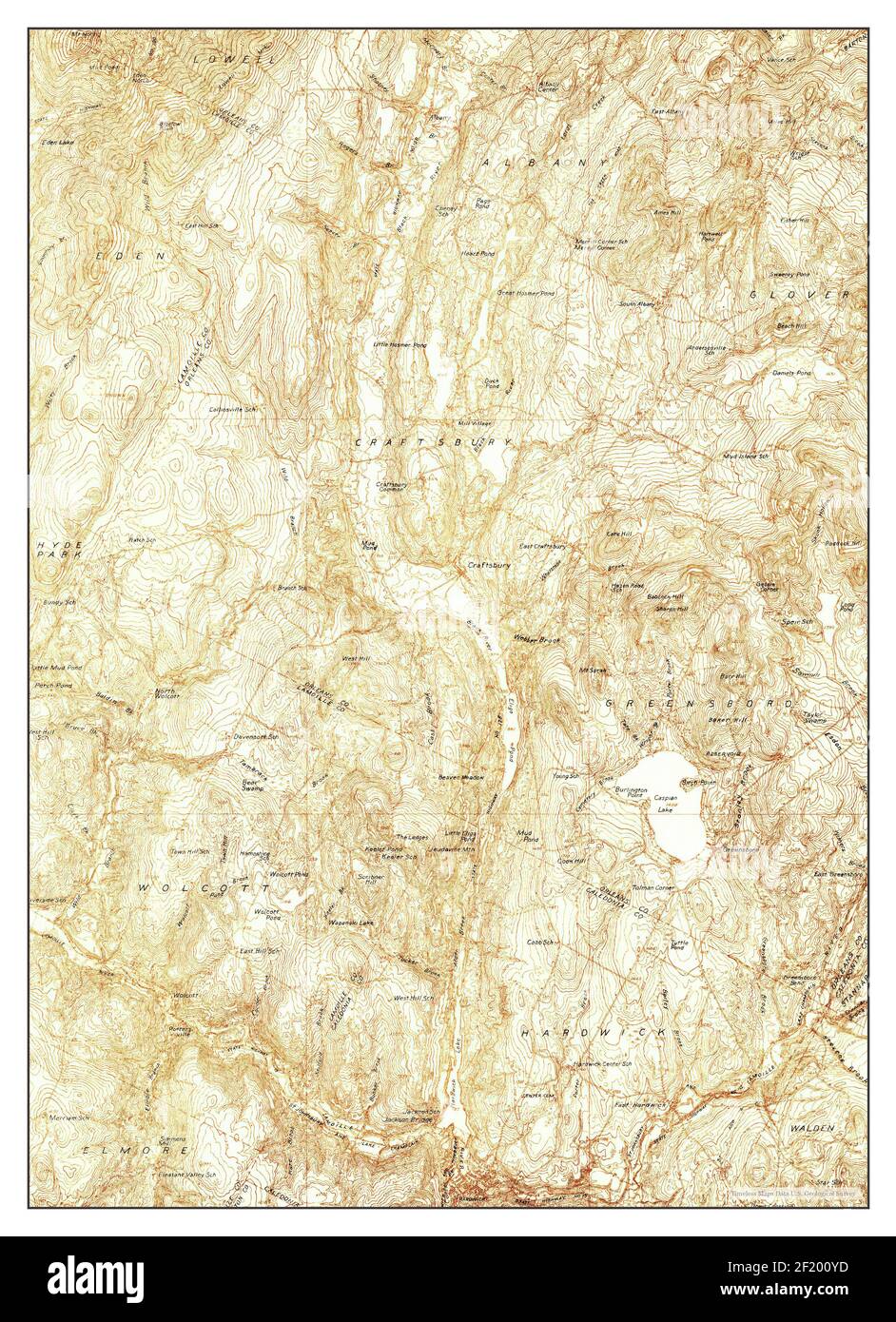 Hardwick, Vermont, map 1934, 1:48000, United States of America by Timeless Maps, data U.S. Geological Survey Stock Photo