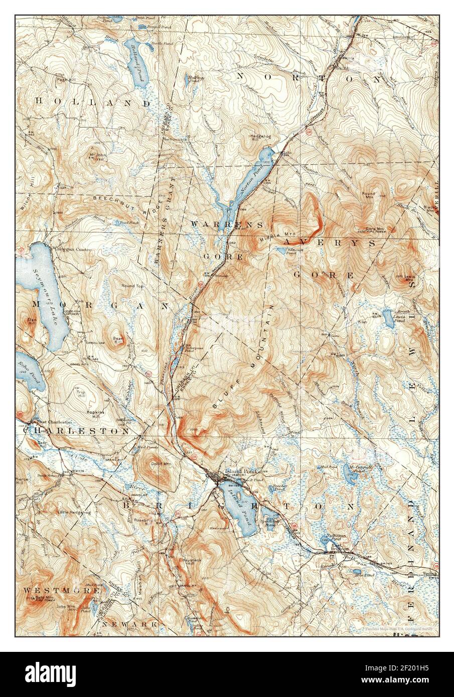 Island Pond Vt Map Island Pond, Vermont, Map 1953, 1:62500, United States Of America By  Timeless Maps, Data U.s. Geological Survey Stock Photo - Alamy