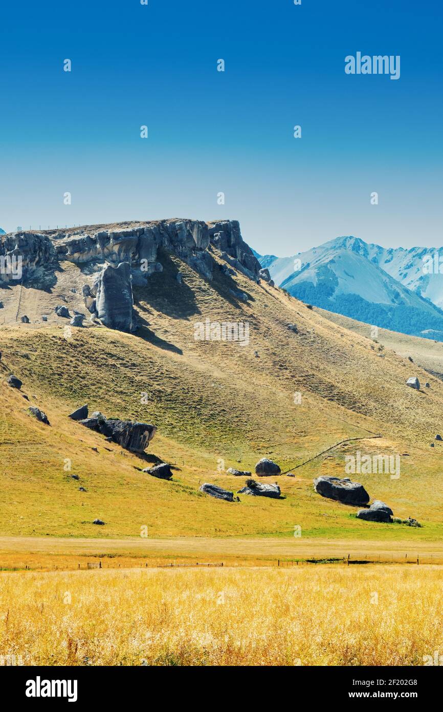 Castle Hill New Zealand Stock Photo Alamy