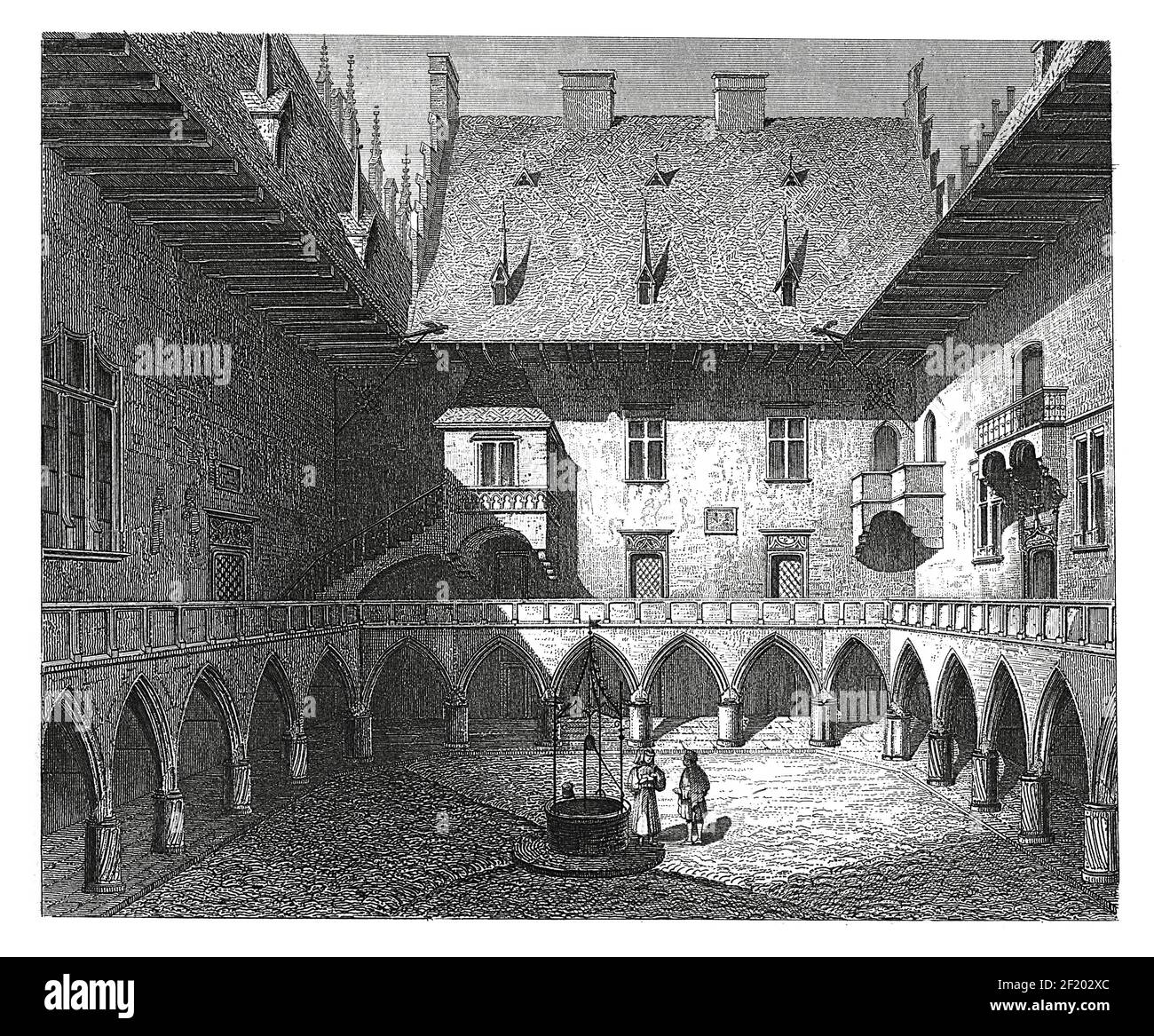 Medieval university engraving 19th century hi-res stock photography and ...