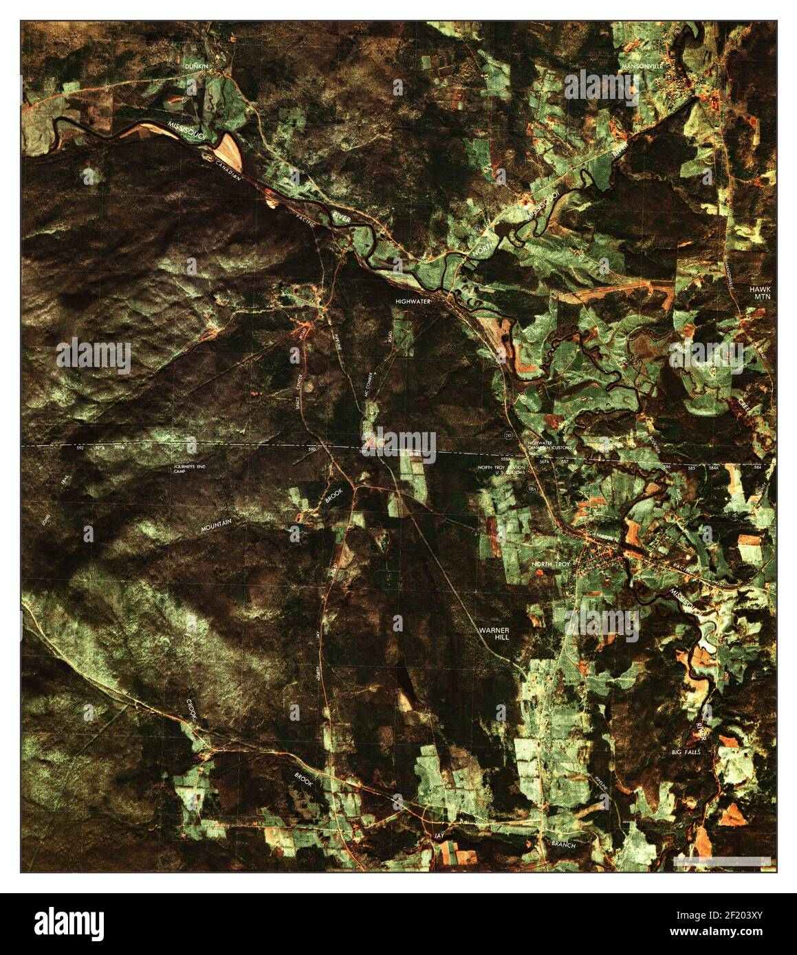 North Troy Station, Vermont, map 1978, 125000, United States of