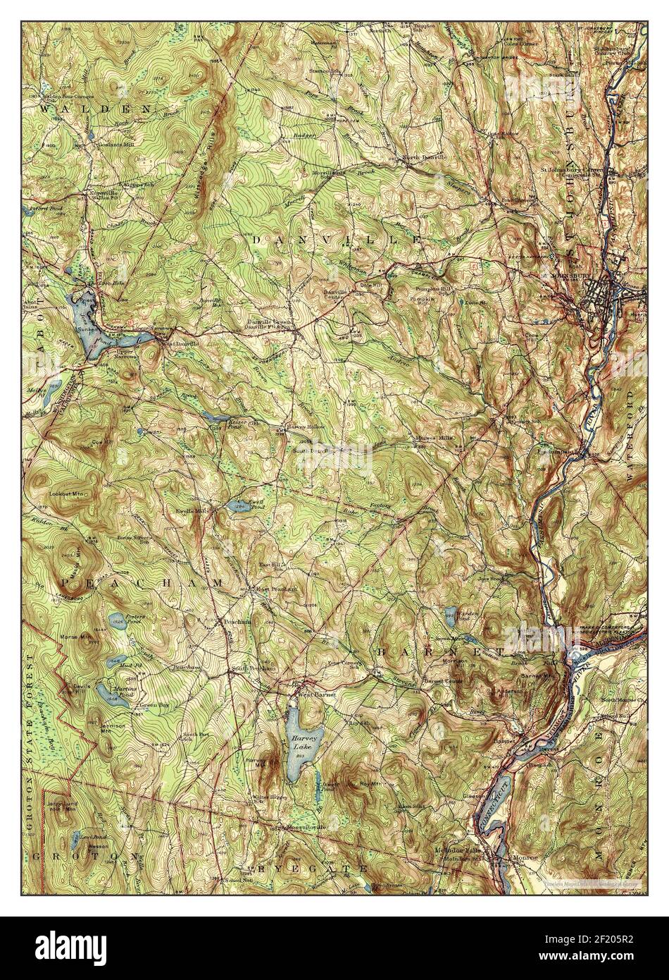 St Johnsbury Vt Map St Johnsbury, Vermont, Map 1943, 1:62500, United States Of America By  Timeless Maps, Data U.s. Geological Survey Stock Photo - Alamy