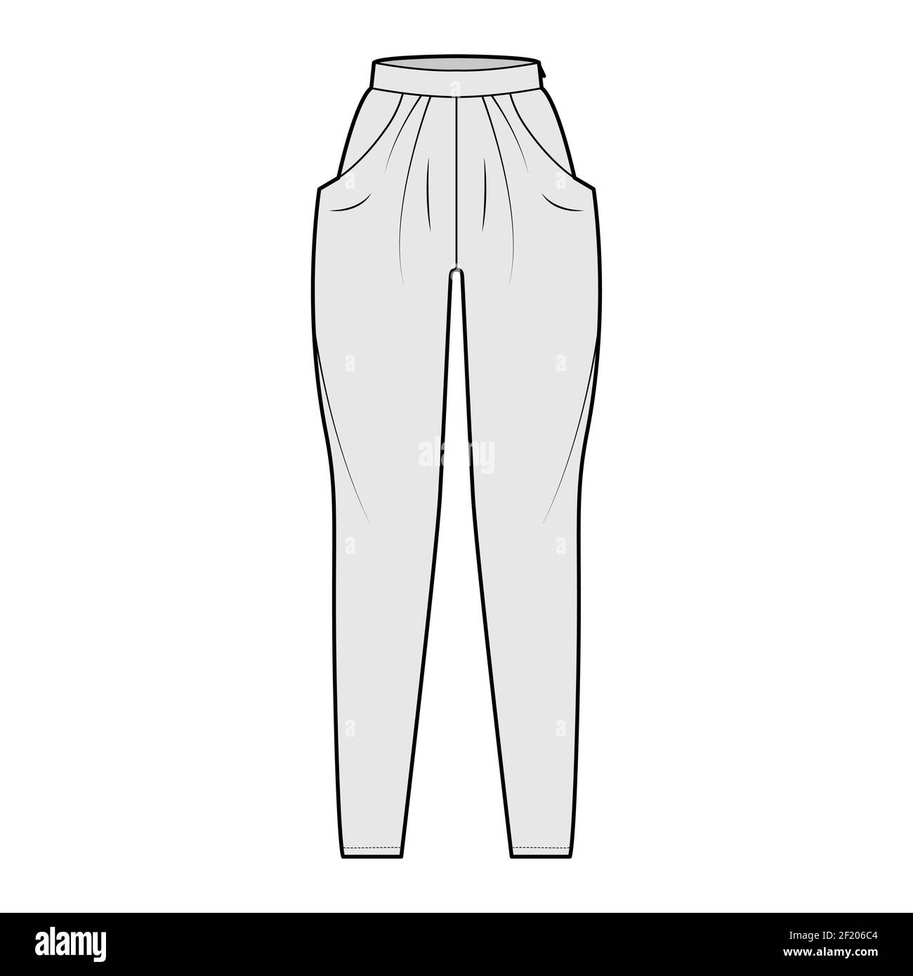 Women Chino Pant fashion flat sketch template Girls Trousers Technical Fashion  Illustration Slim Fit Slanted Pockets Stock Vector Image  Art  Alamy
