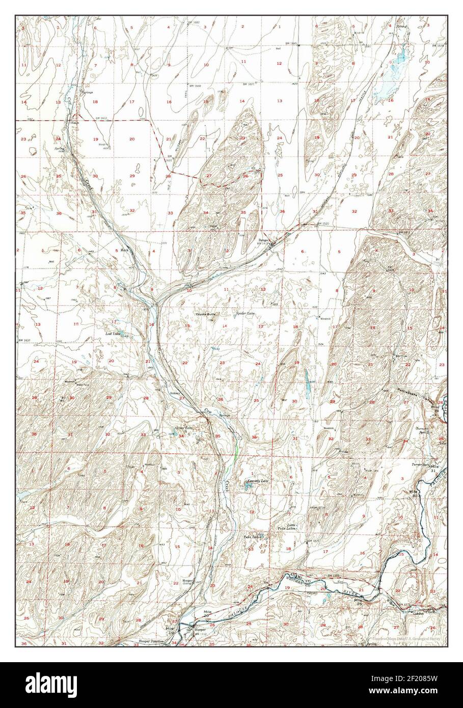 Benge, Washington, map 1950, 1:62500, United States of America by Timeless Maps, data U.S. Geological Survey Stock Photo