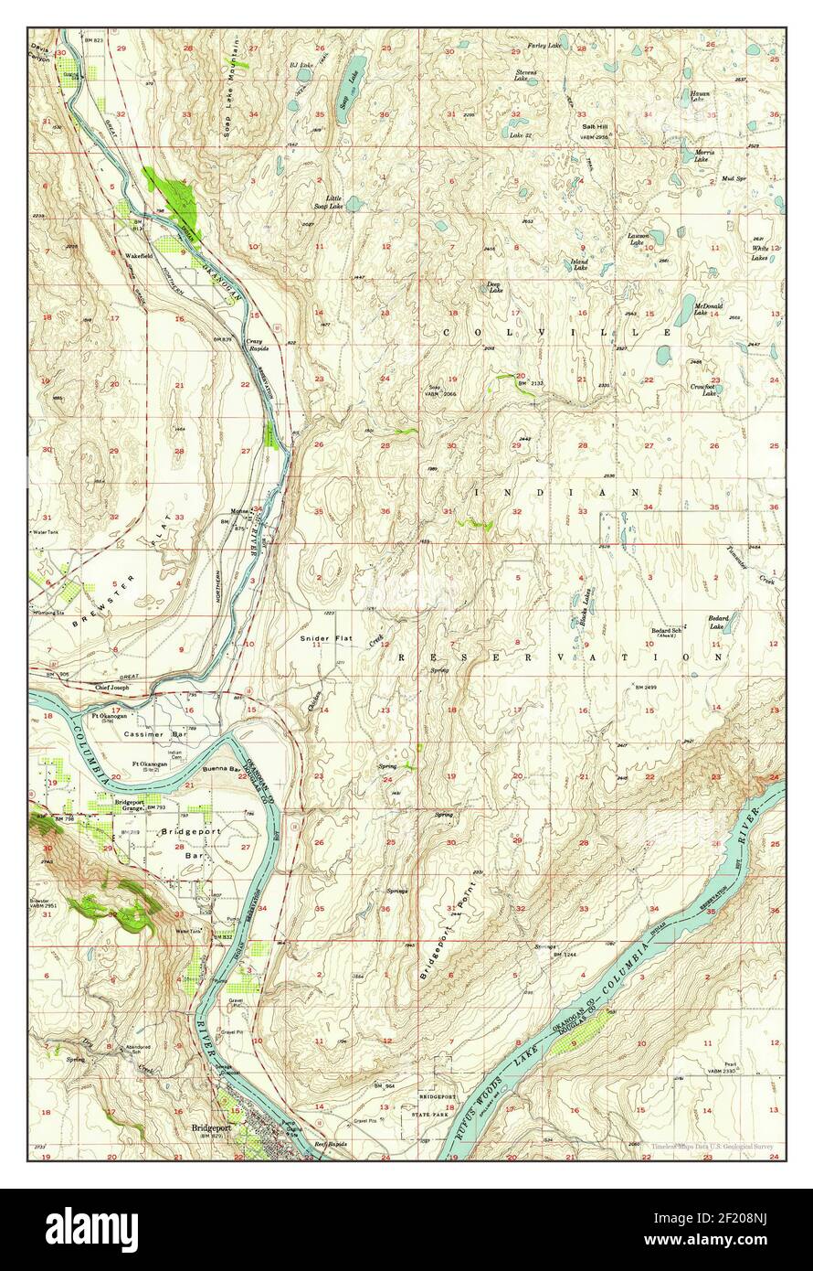 Bridgeport washington map hires stock photography and images Alamy