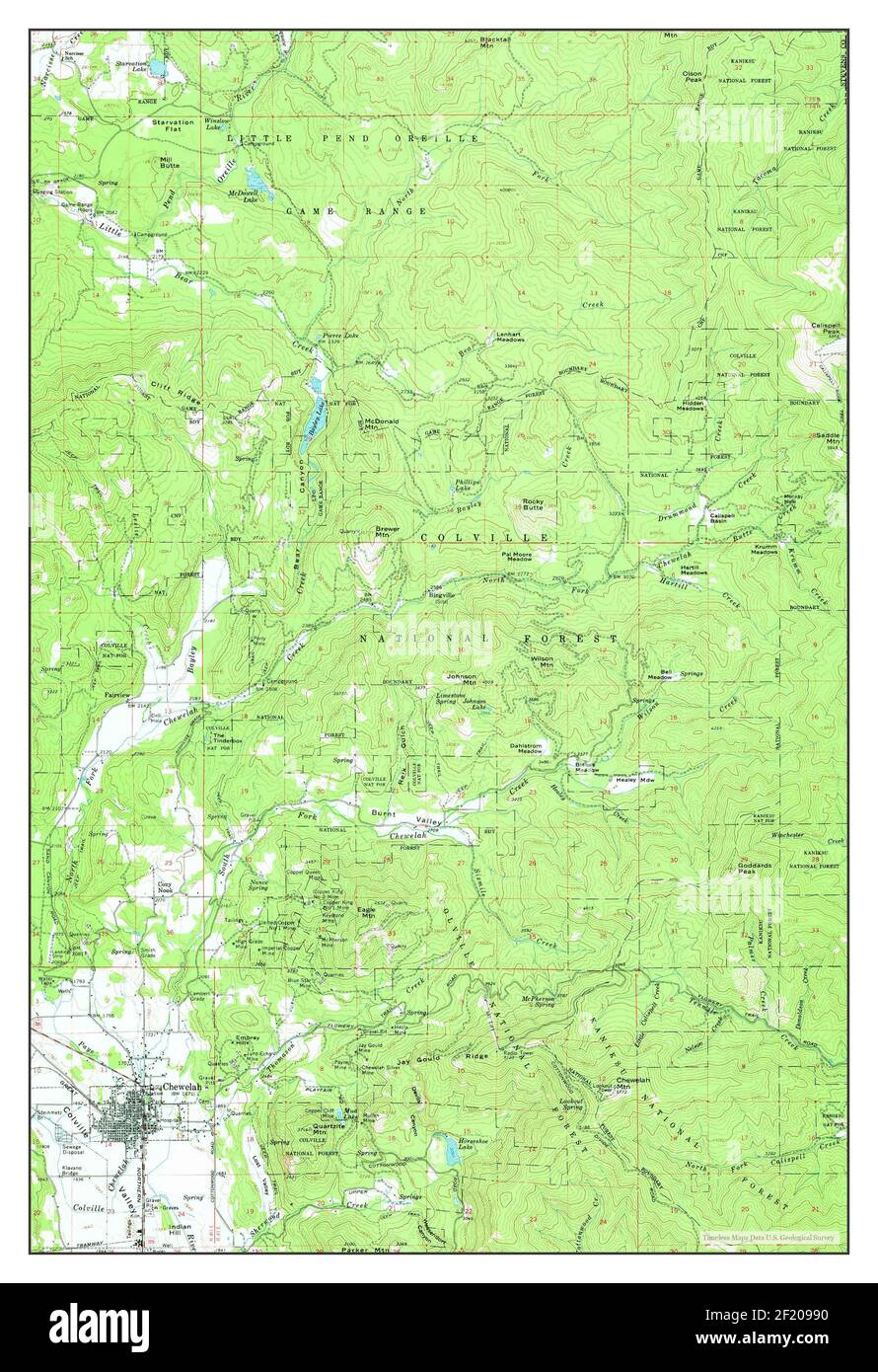Chewelah washington map hires stock photography and images Alamy