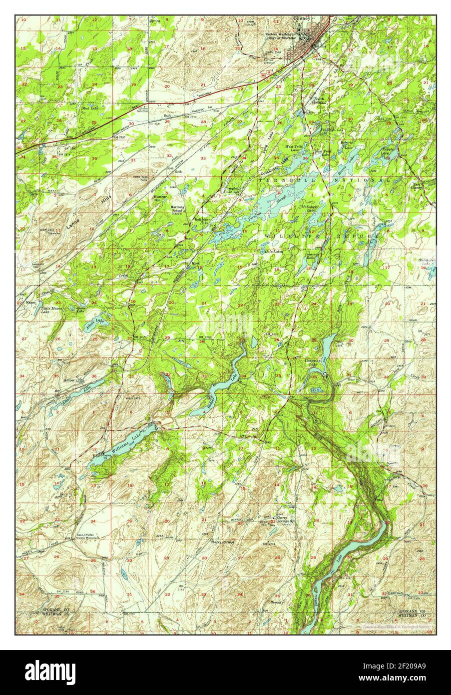 Cheney washington state map hires stock photography and images Alamy
