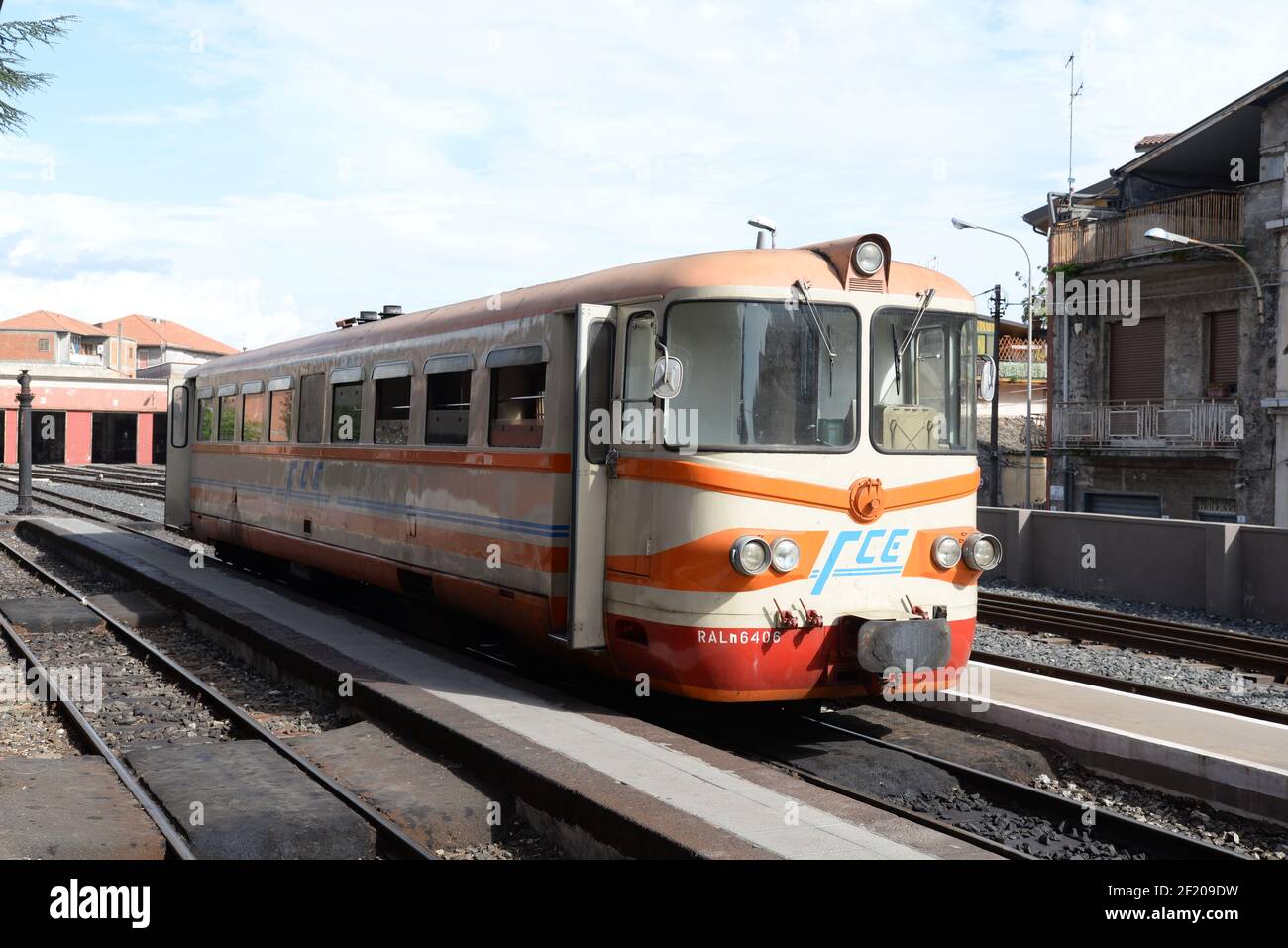 Ferrovia Circumetnea, Sicily Stock Photo