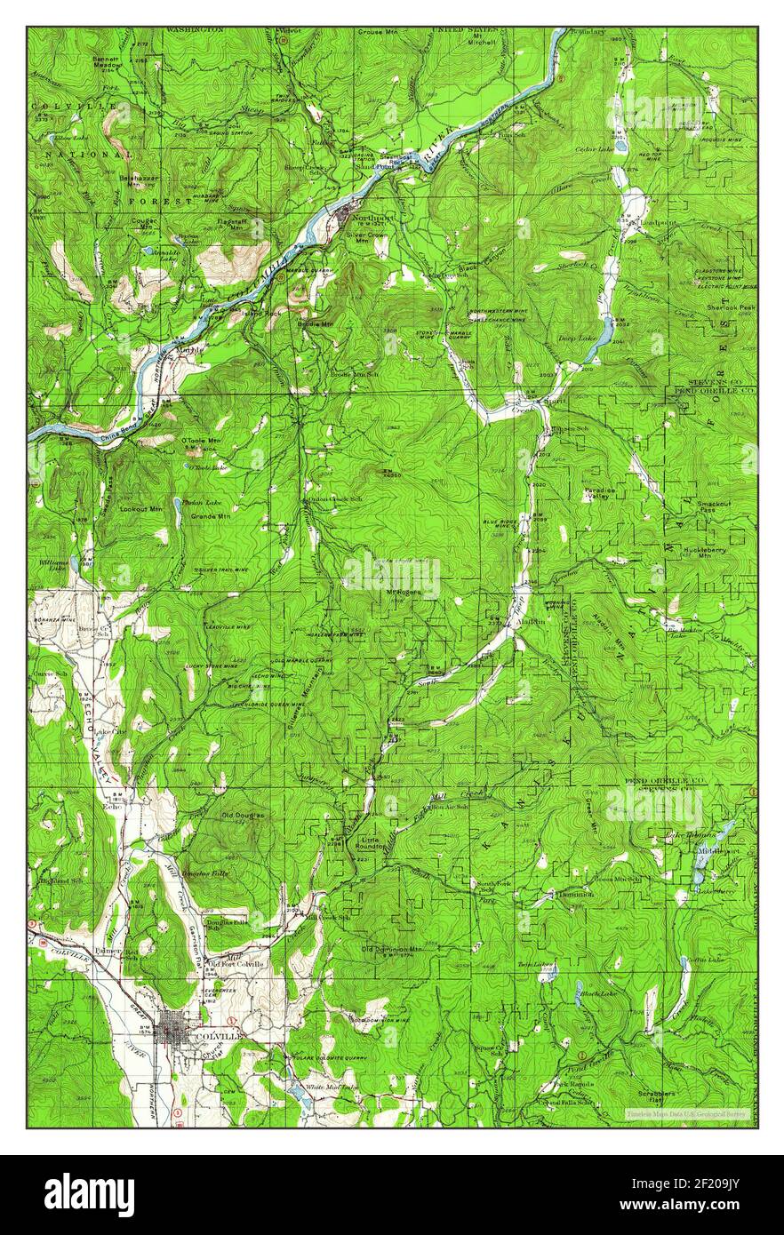 Map of colville hires stock photography and images Alamy