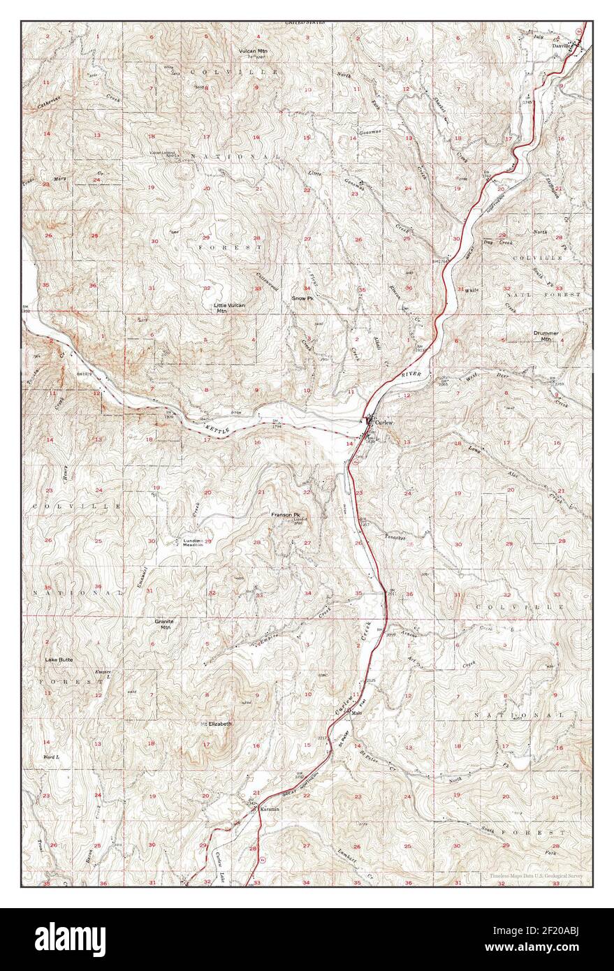 Curlew, Washington, map 1948, 162500, United States of America by