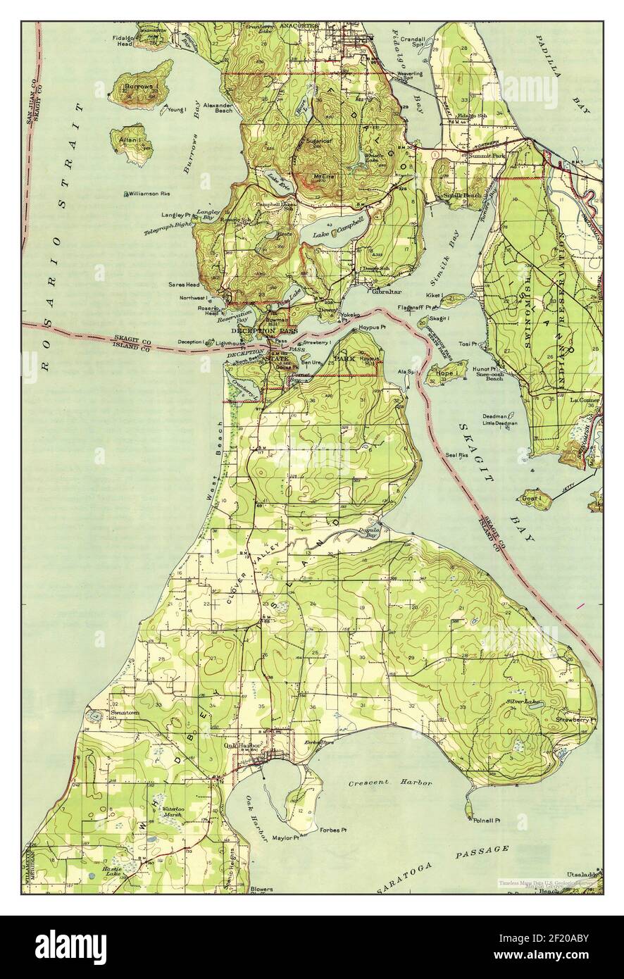 Deception Pass Washington map - Deception Pass Washington Map 1943 162500 United States Of America By Timeless Maps Data Us Geological Survey 2F20ABY