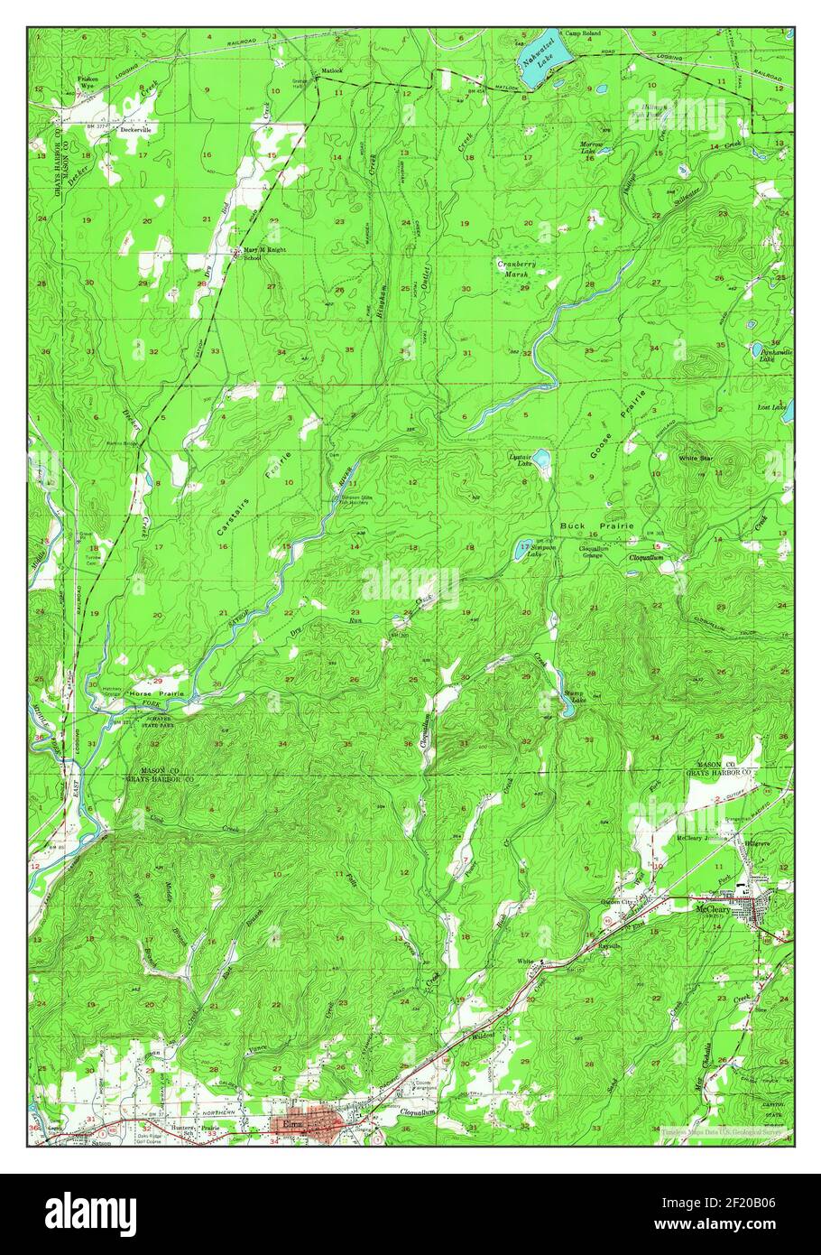 Elma, Washington, map 1953, 1:62500, United States of America by 