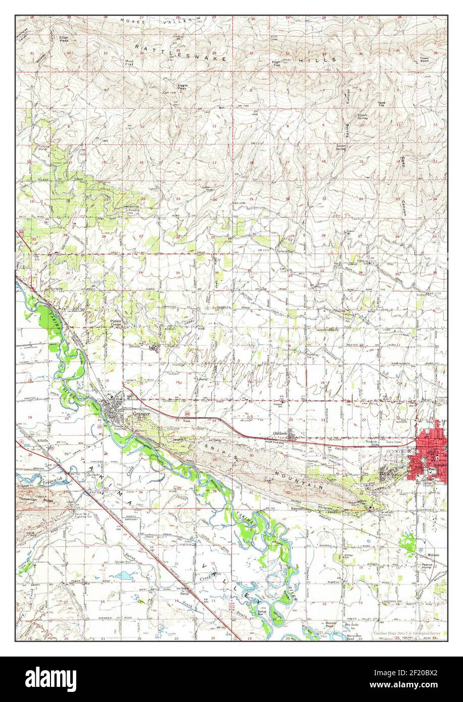 Granger washington state map hires stock photography and images Alamy